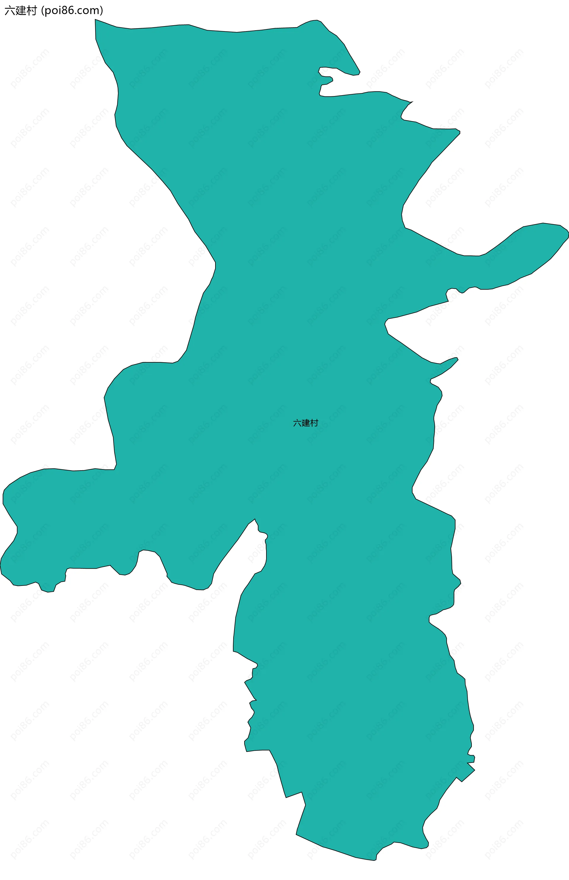 六建村边界地图