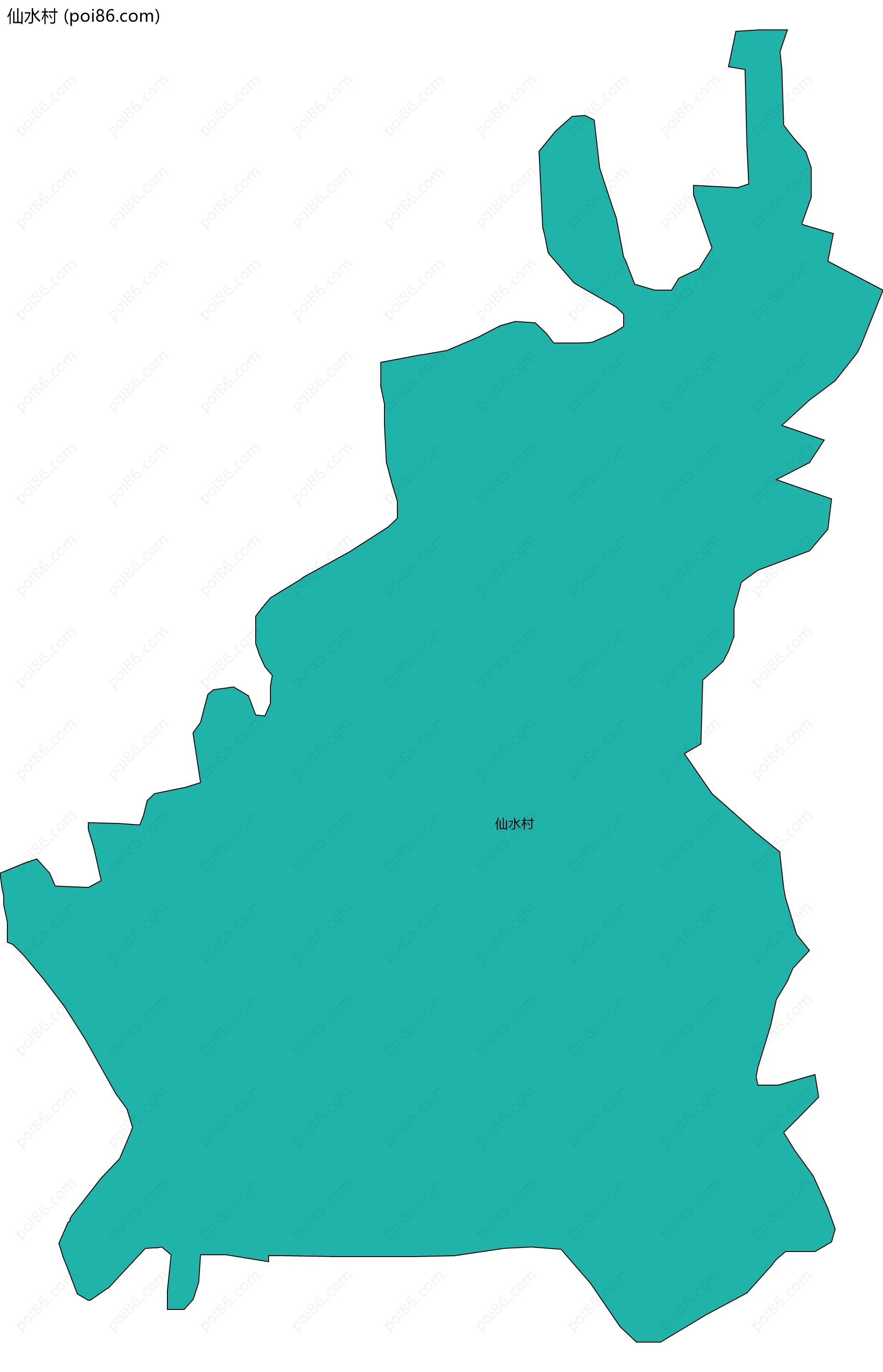 仙水村边界地图