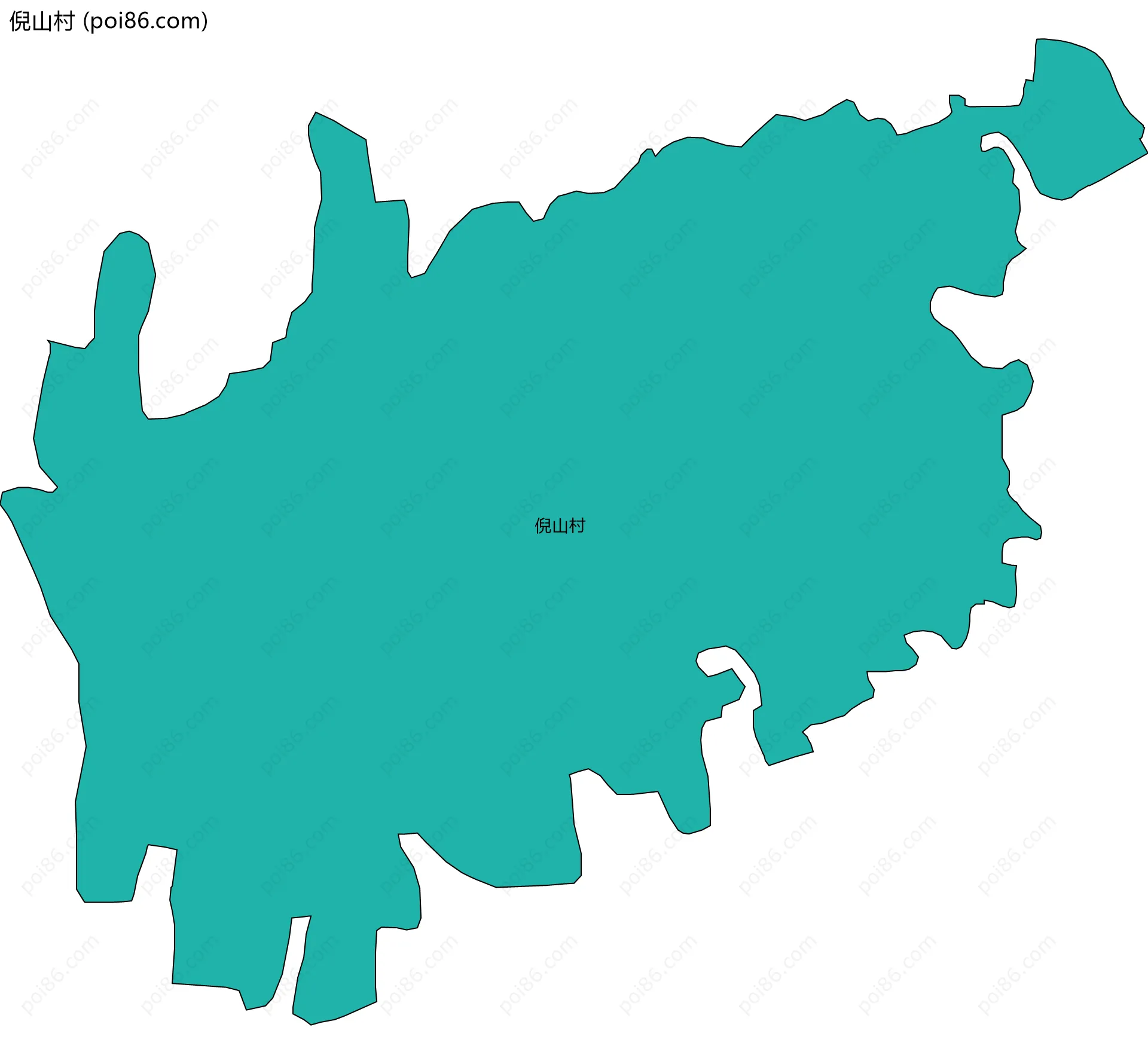倪山村边界地图