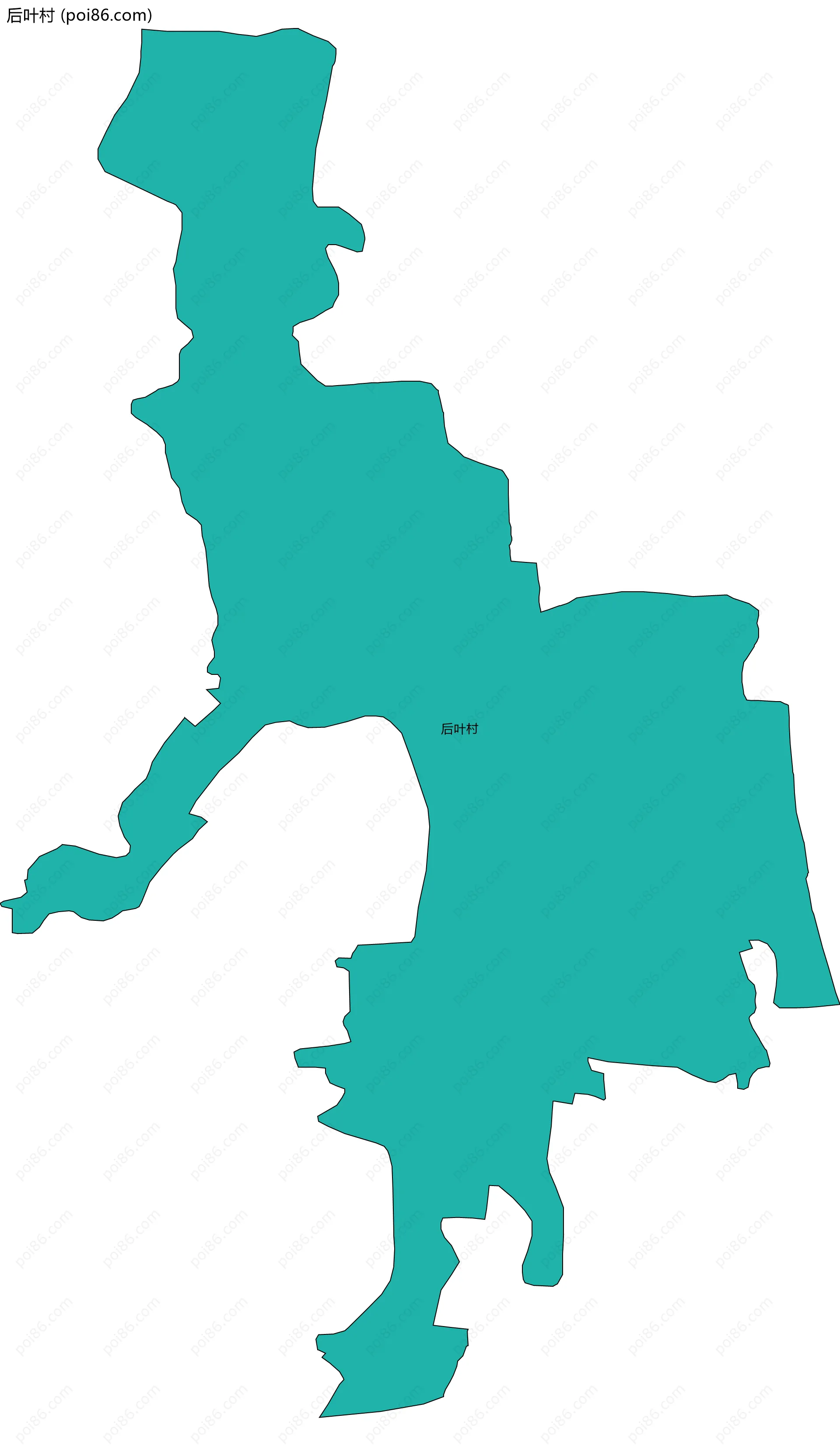 后叶村边界地图