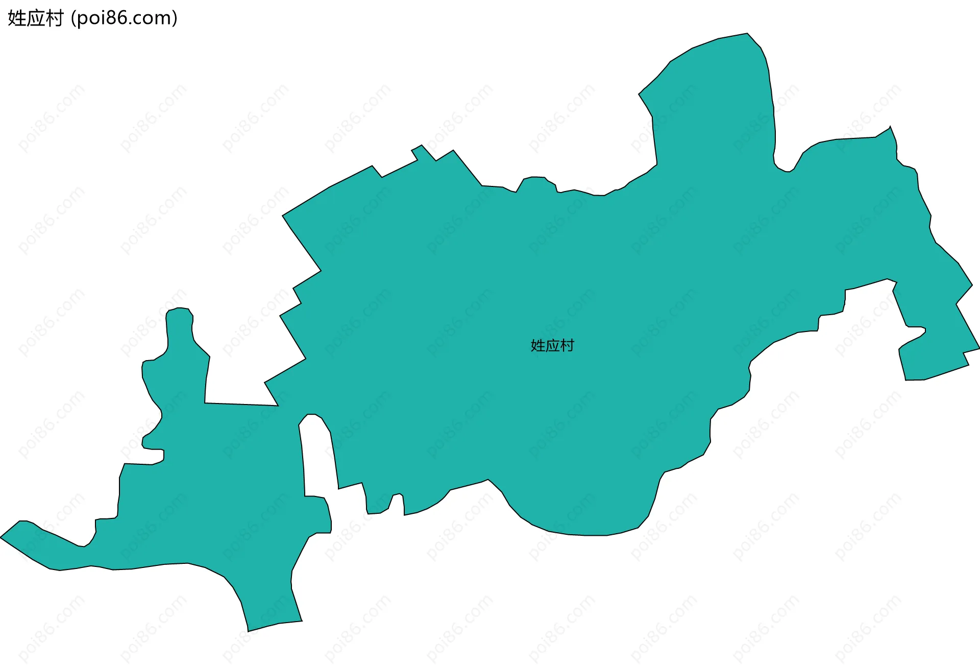 姓应村边界地图