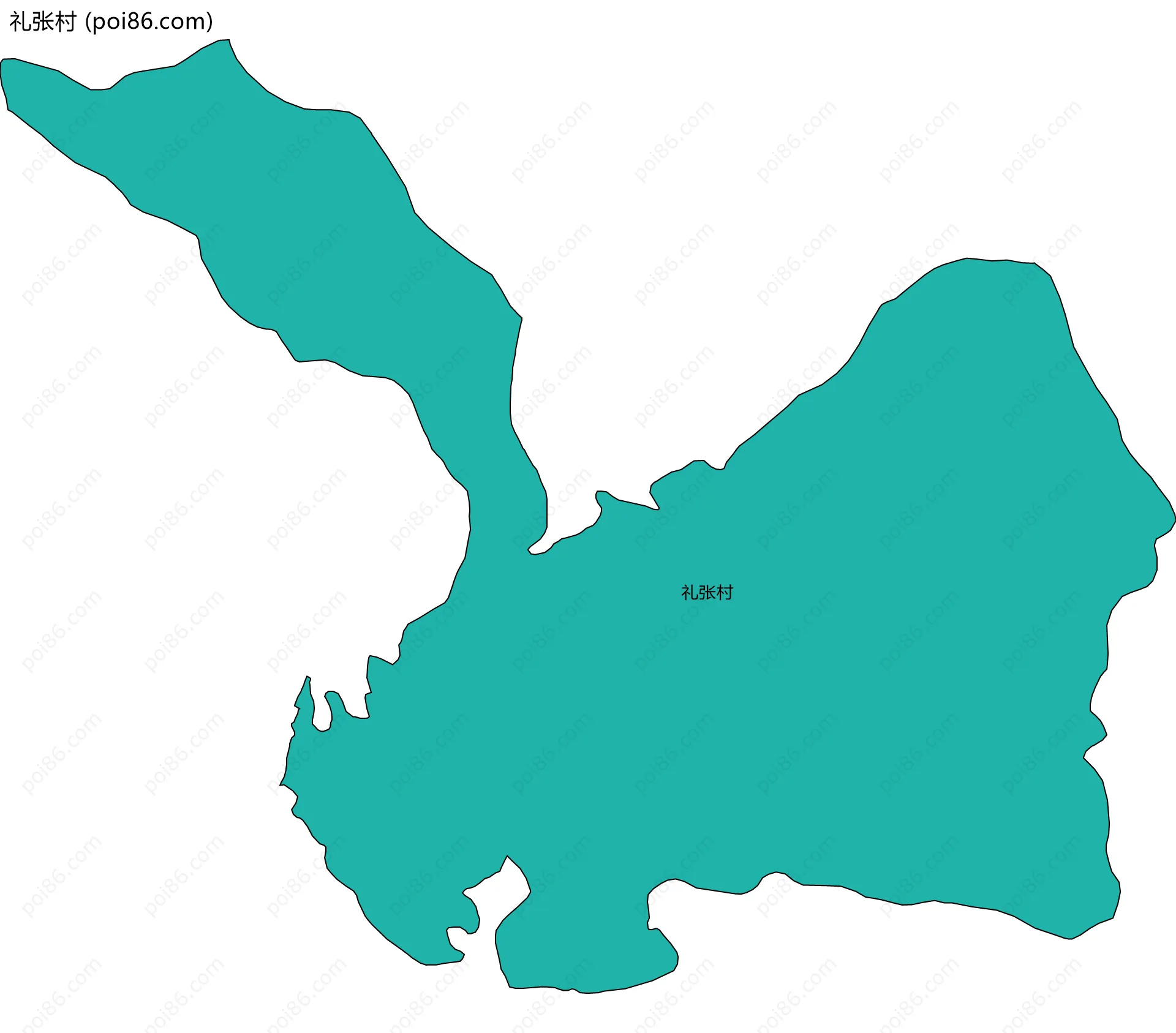 礼张村边界地图