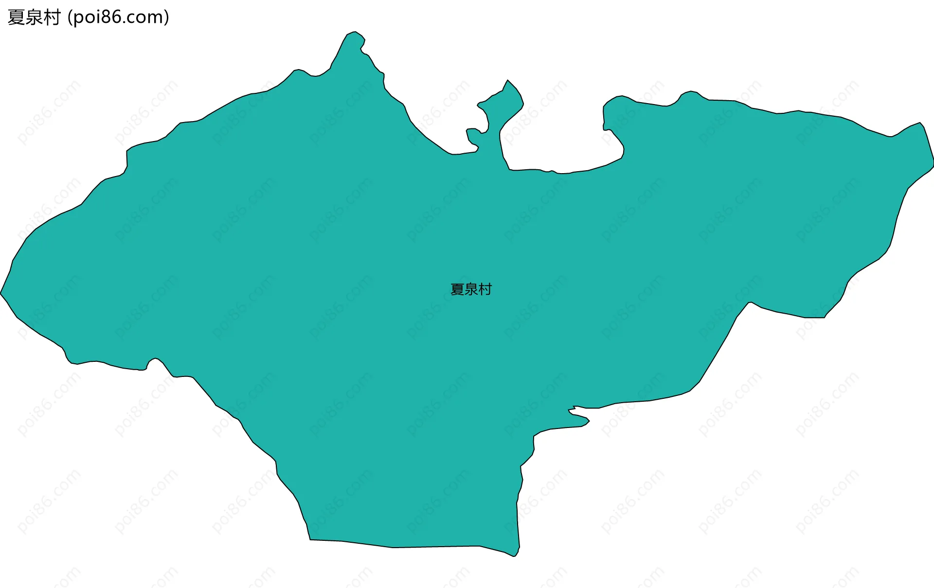 夏泉村边界地图