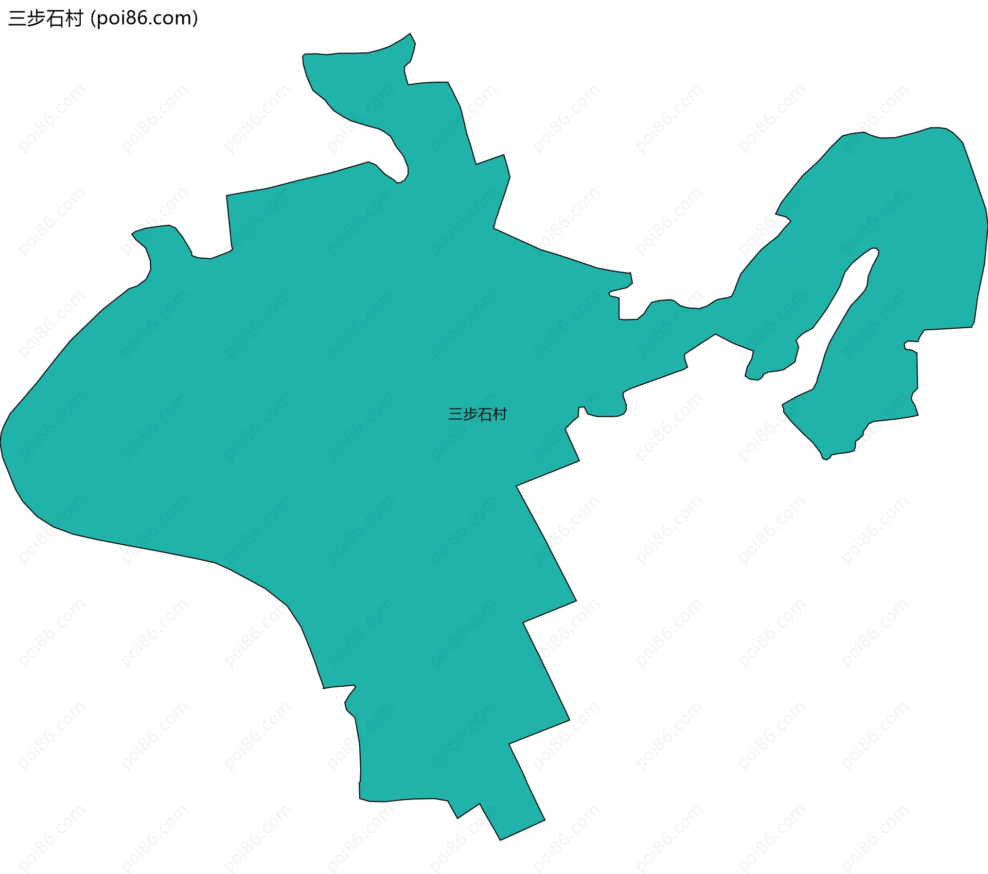 三步石村边界地图