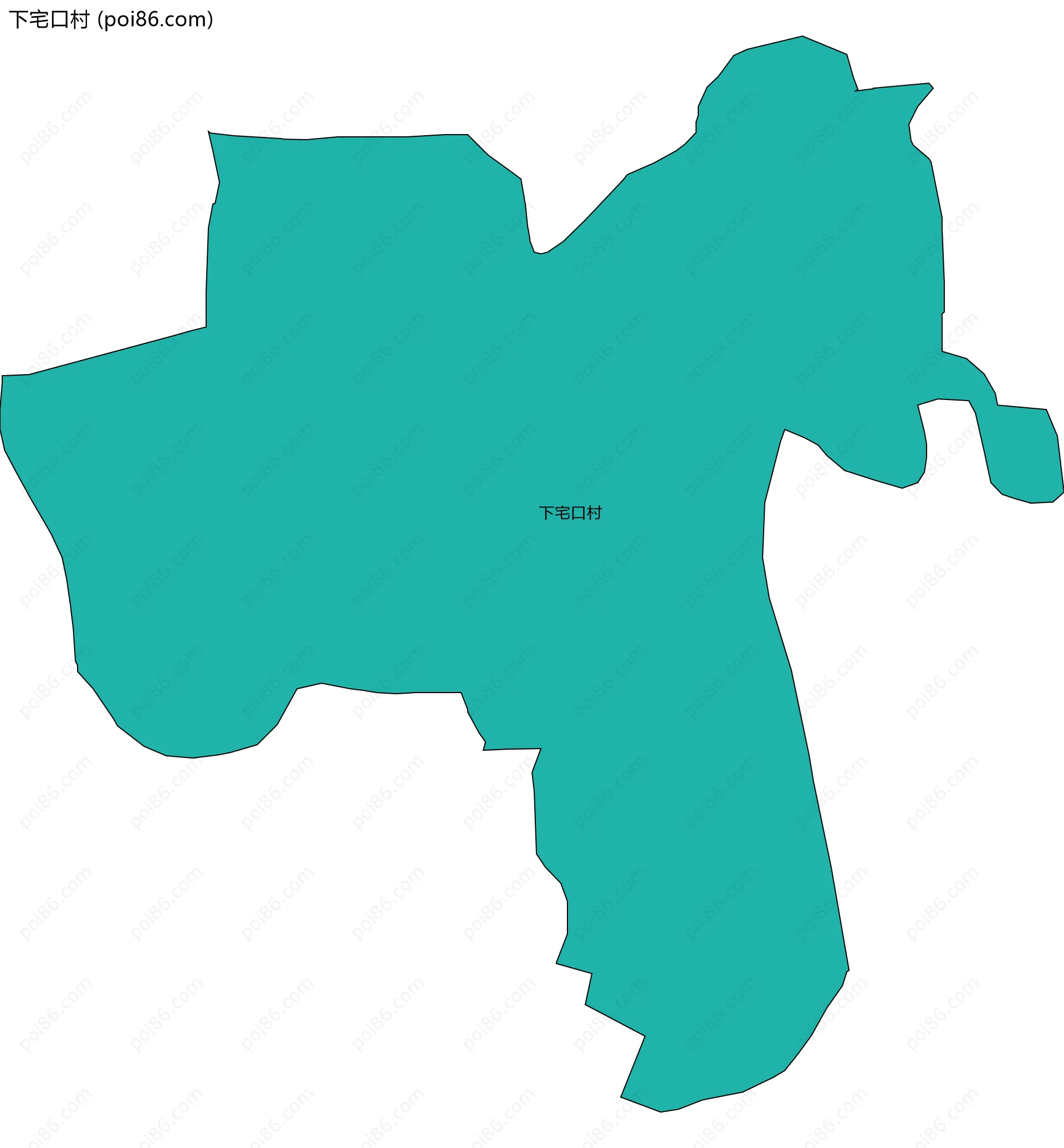 下宅口村边界地图