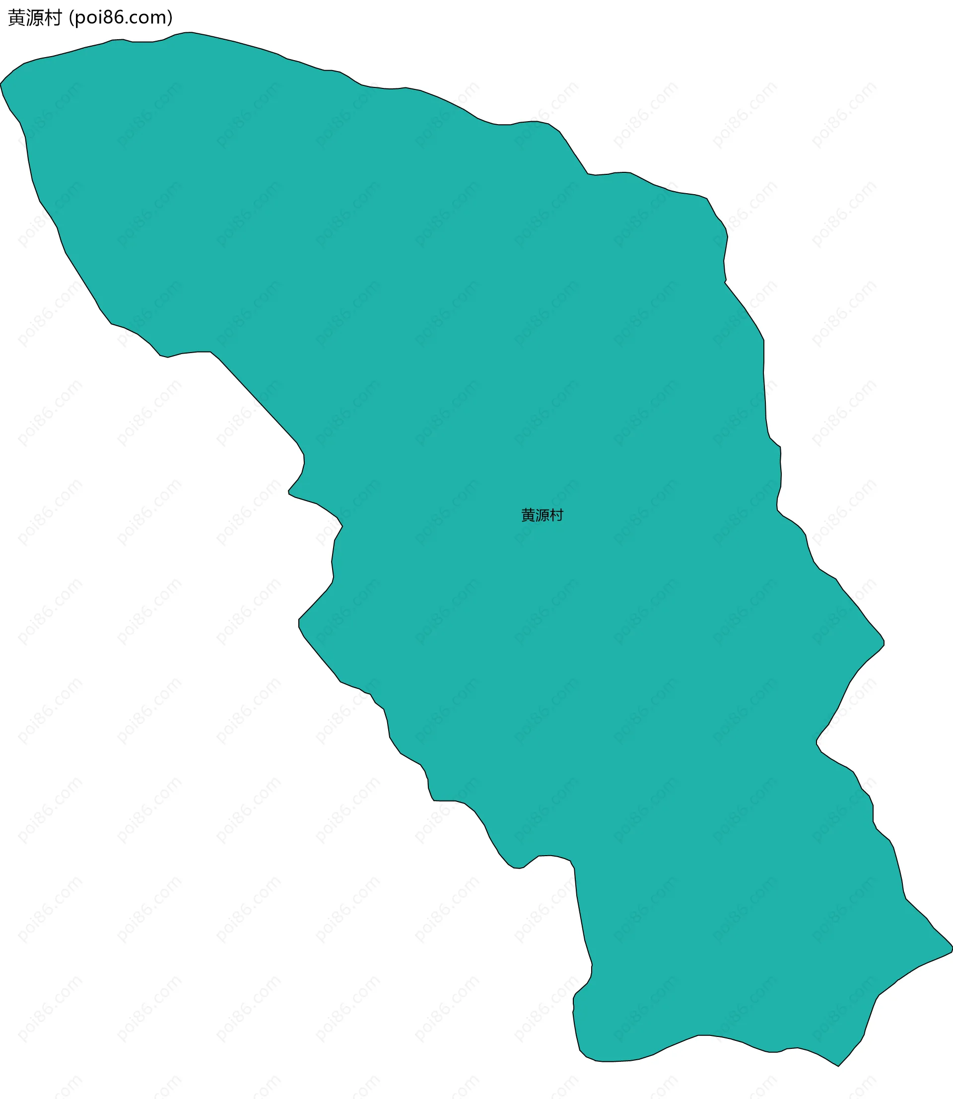 黄源村边界地图