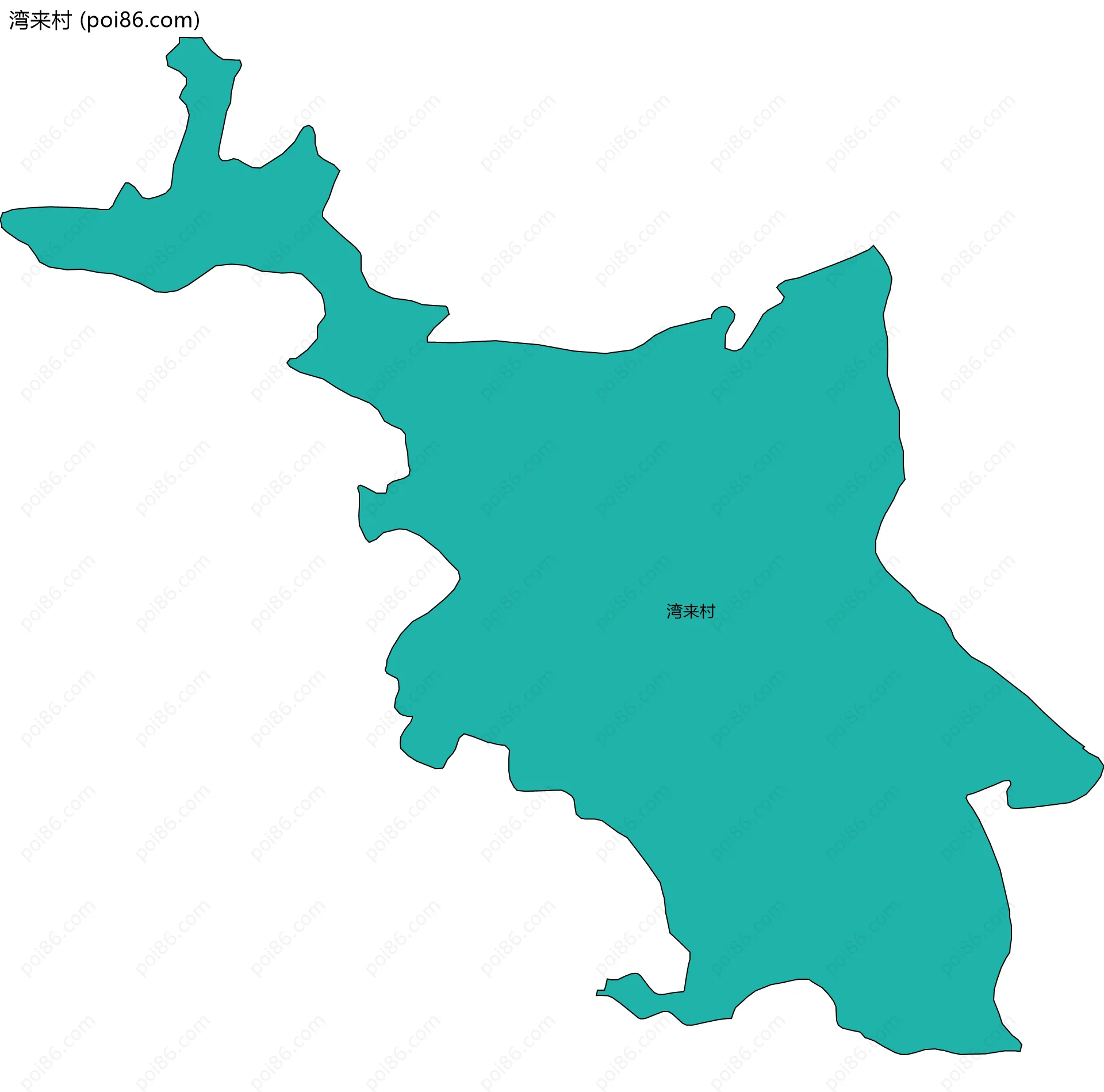 湾来村边界地图