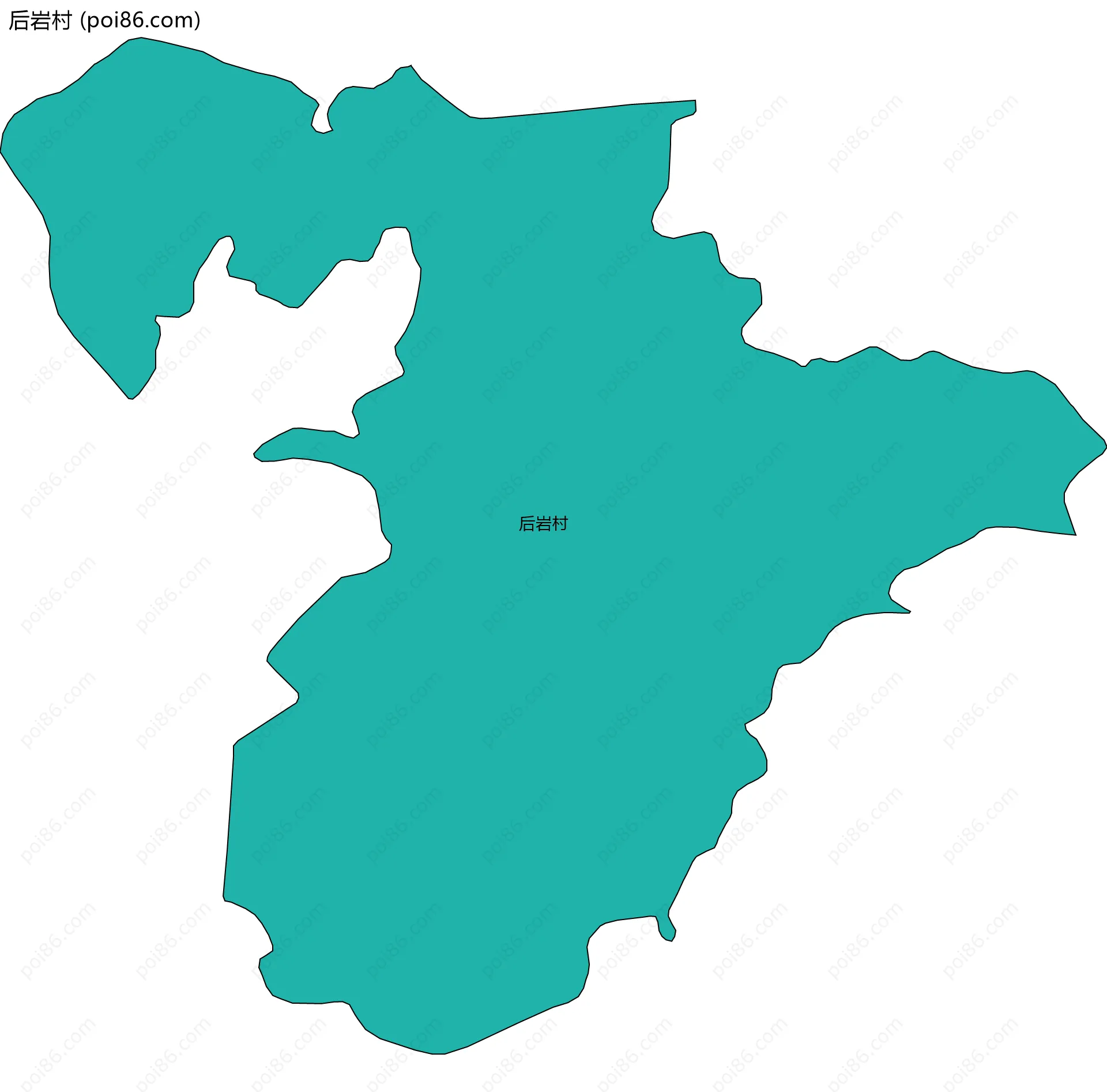 后岩村边界地图