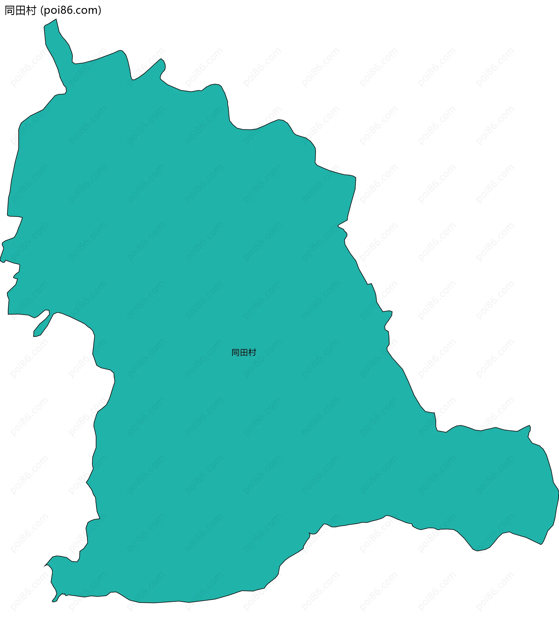 同田村边界地图