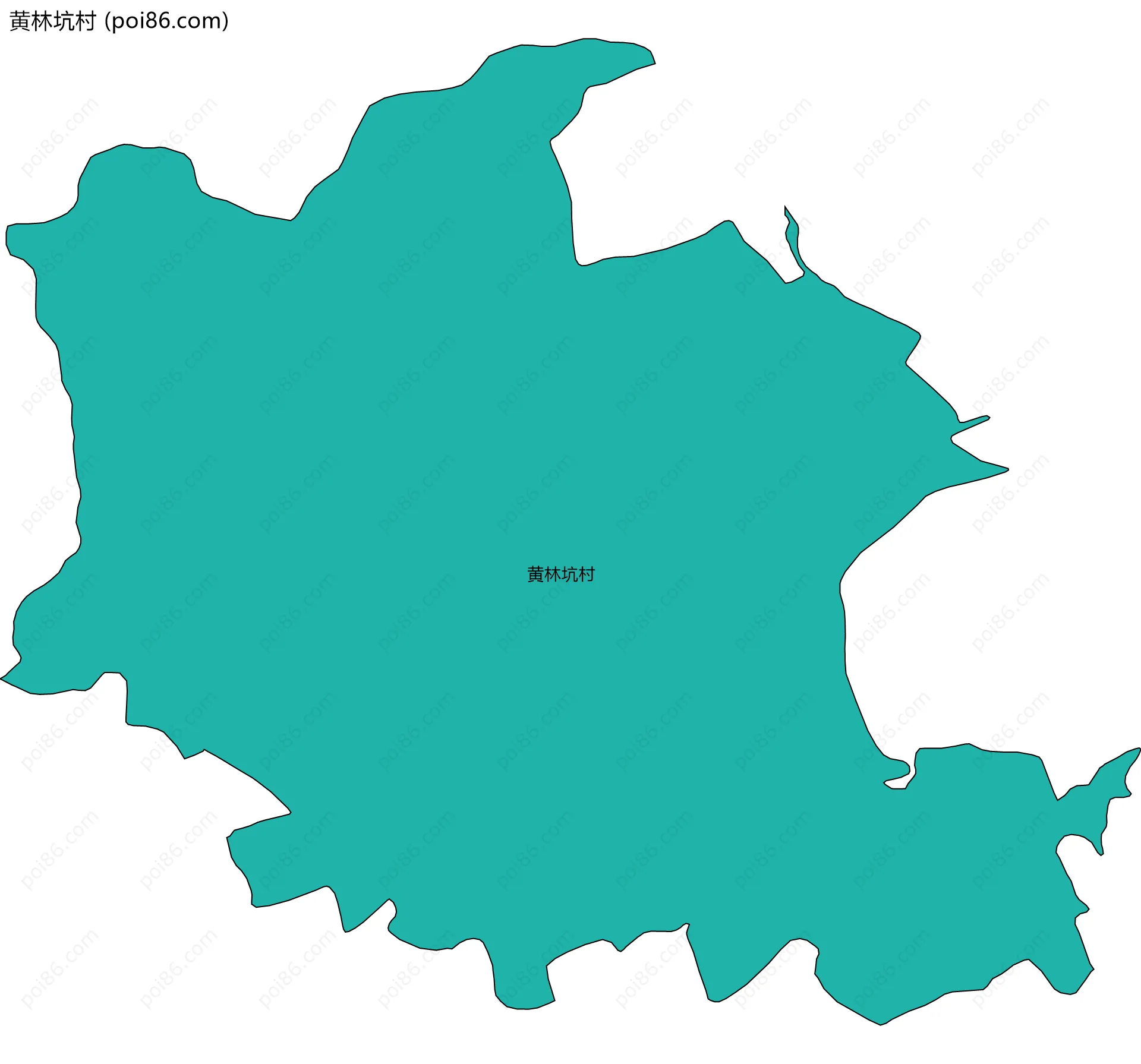 黄林坑村边界地图