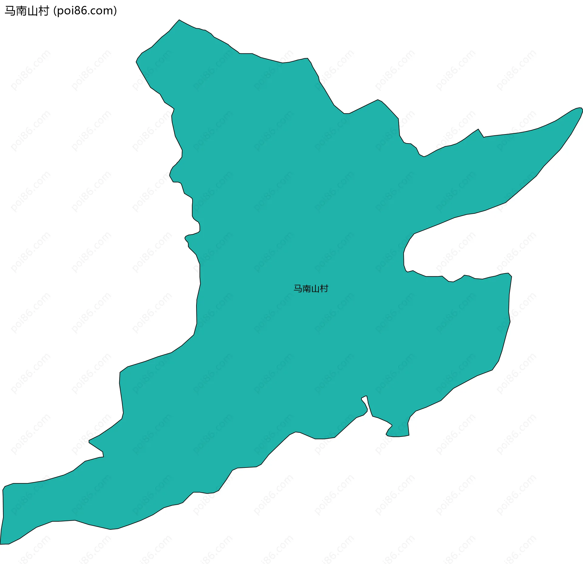 马南山村边界地图