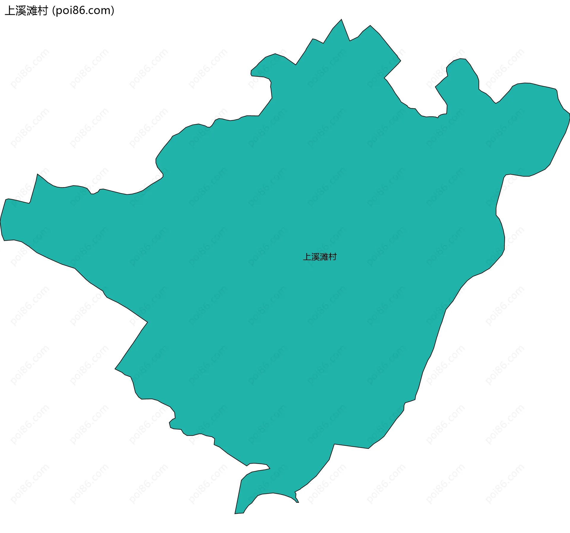 上溪滩村边界地图