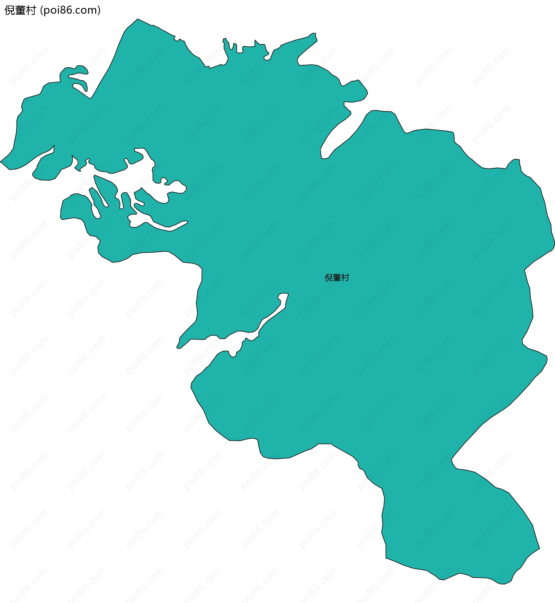 倪董村边界地图