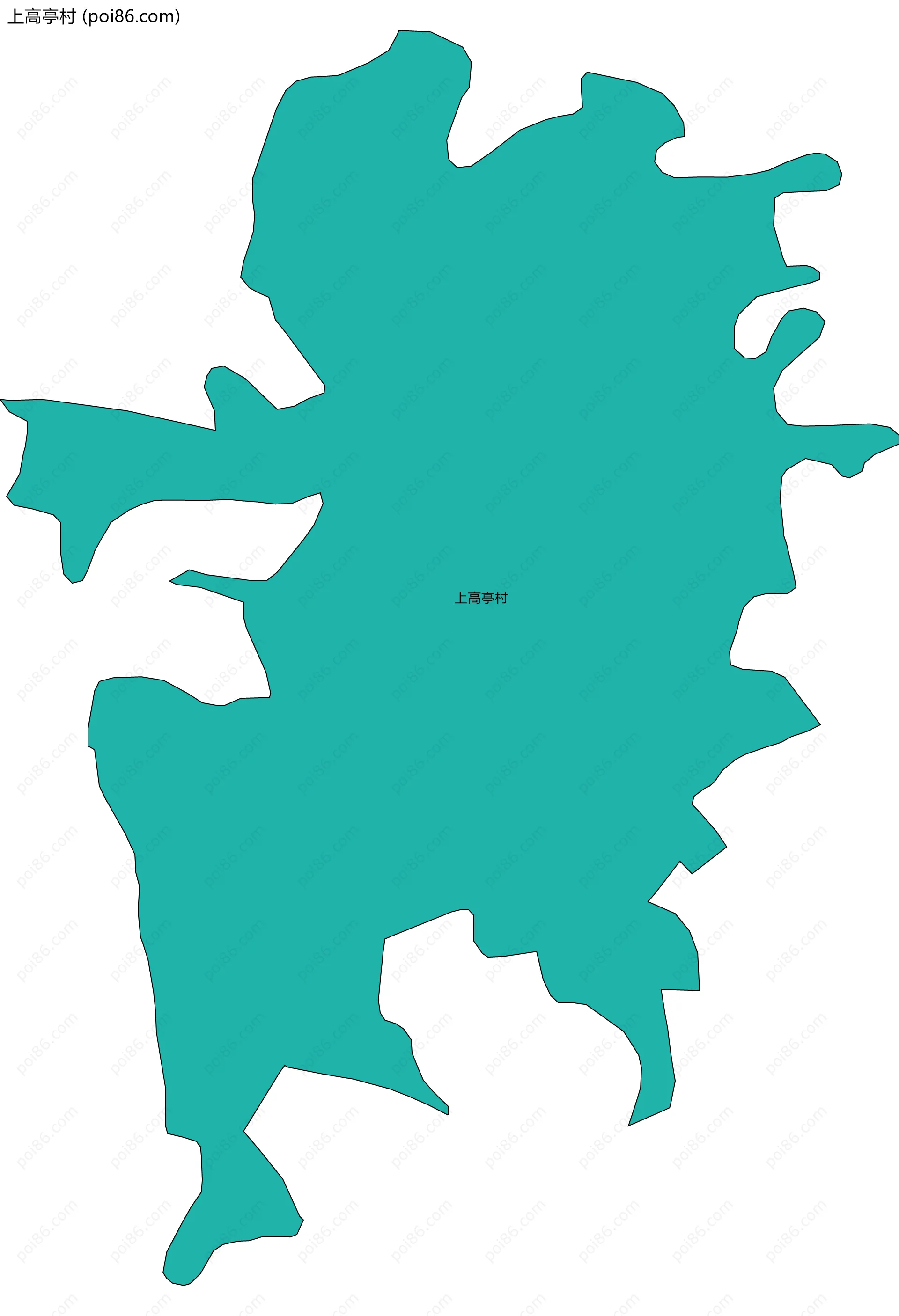 上高亭村边界地图