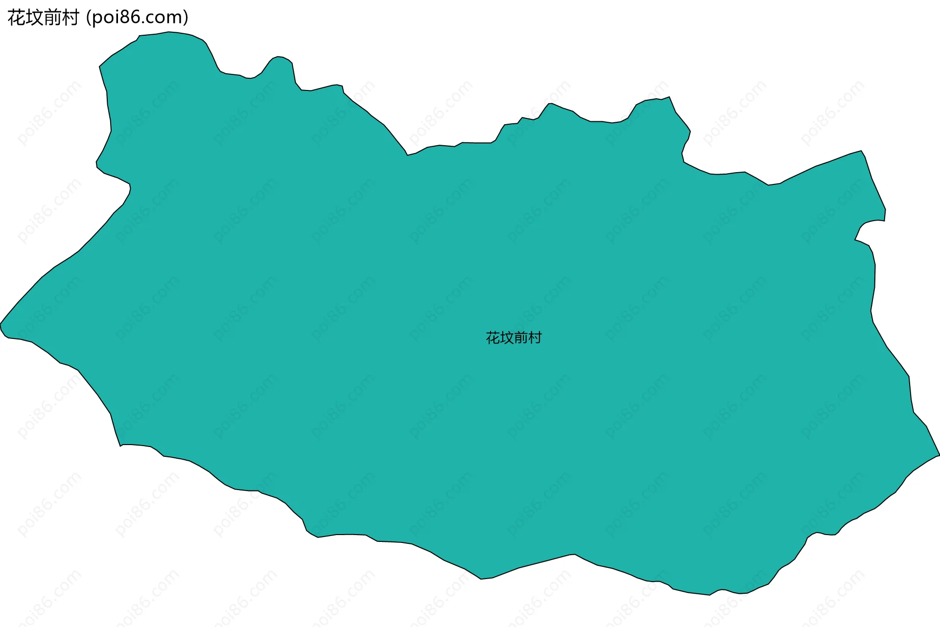 花坟前村边界地图