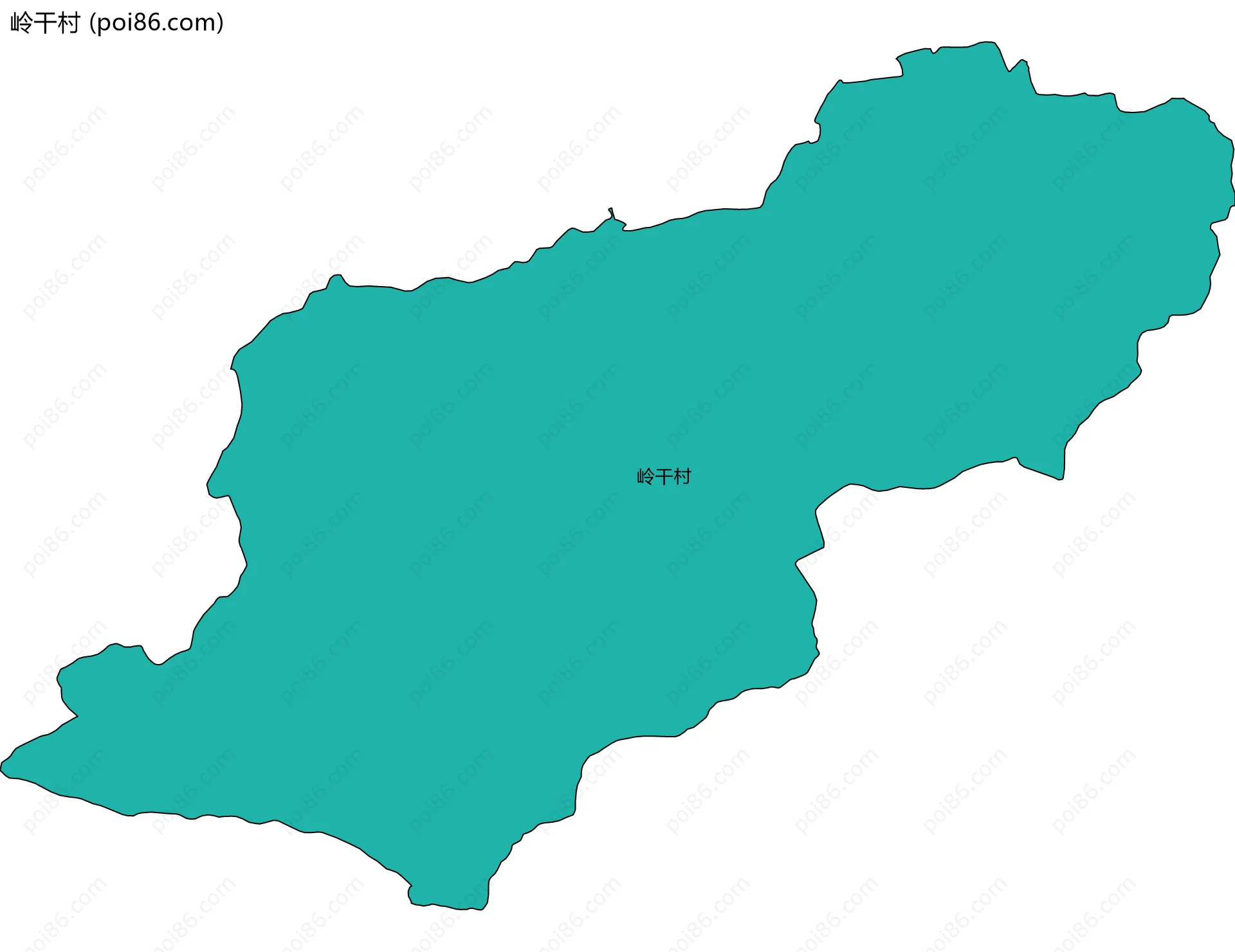 岭干村边界地图