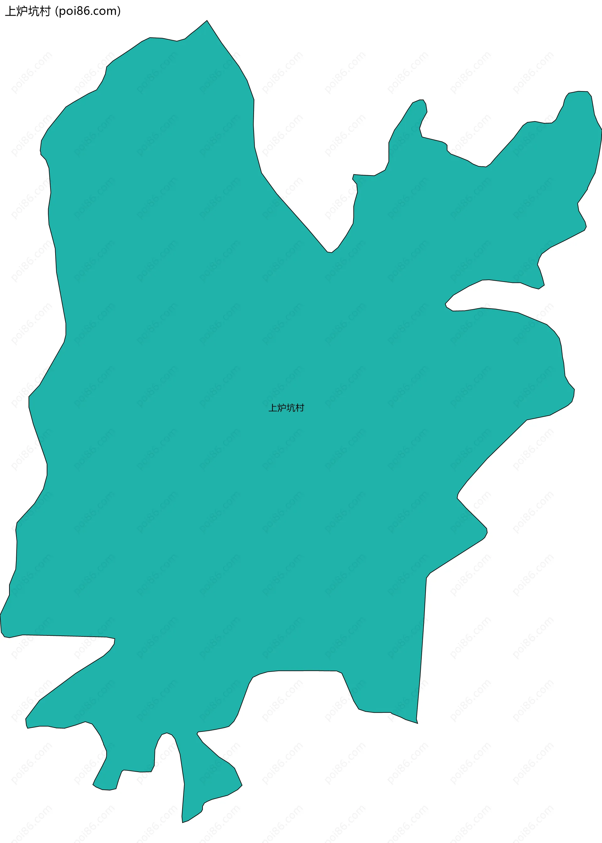 上炉坑村边界地图