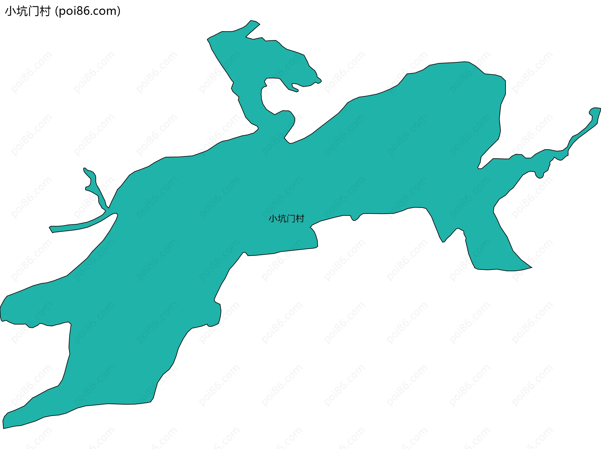 小坑门村边界地图