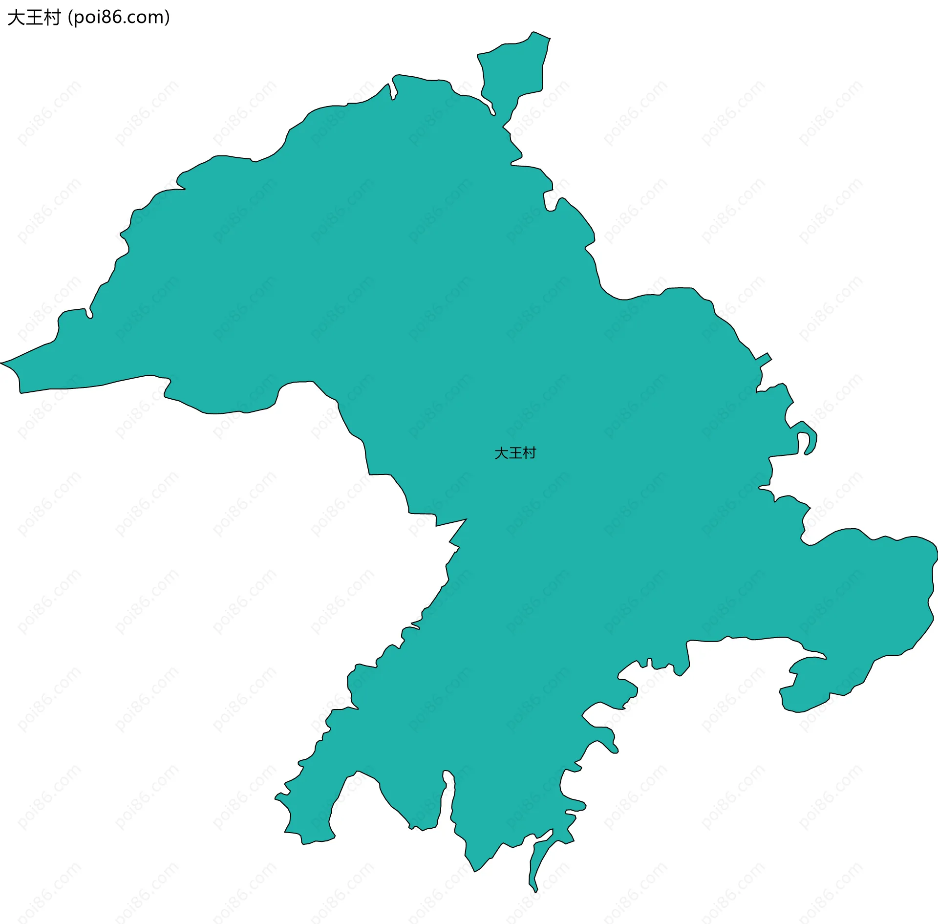 大王村边界地图