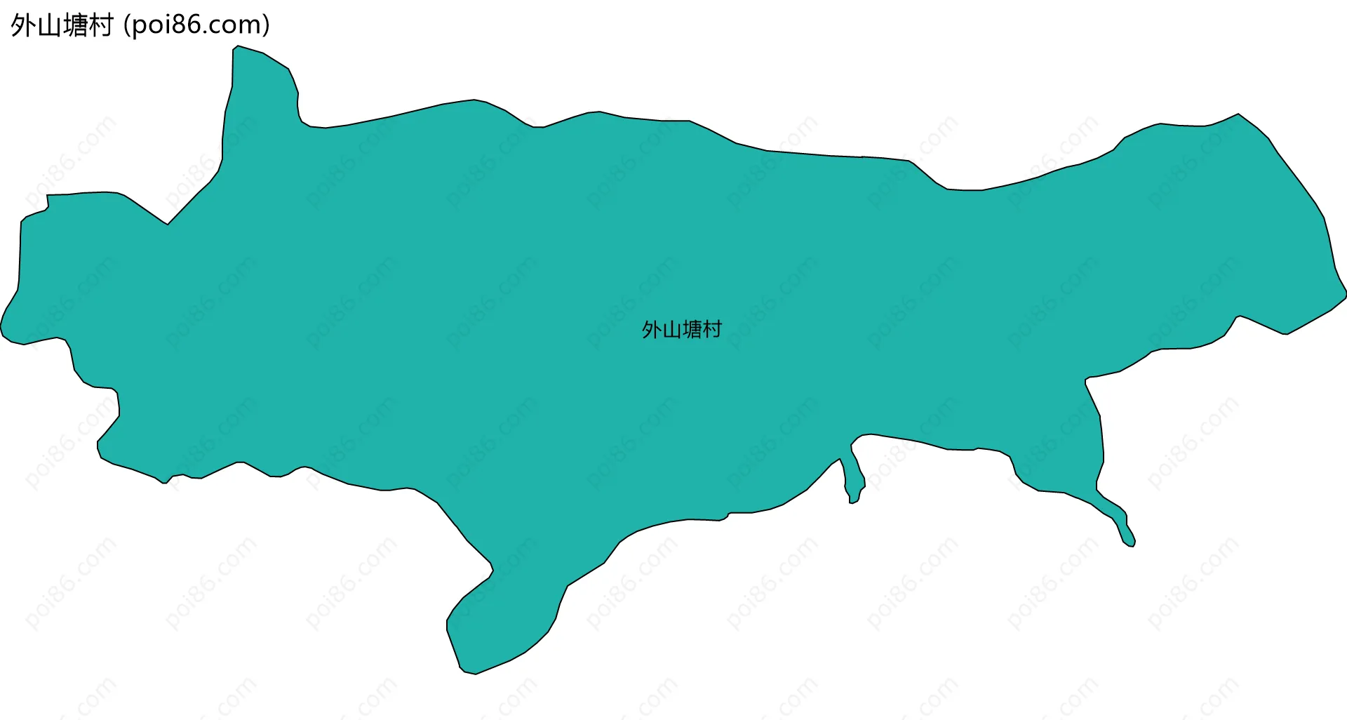 外山塘村边界地图