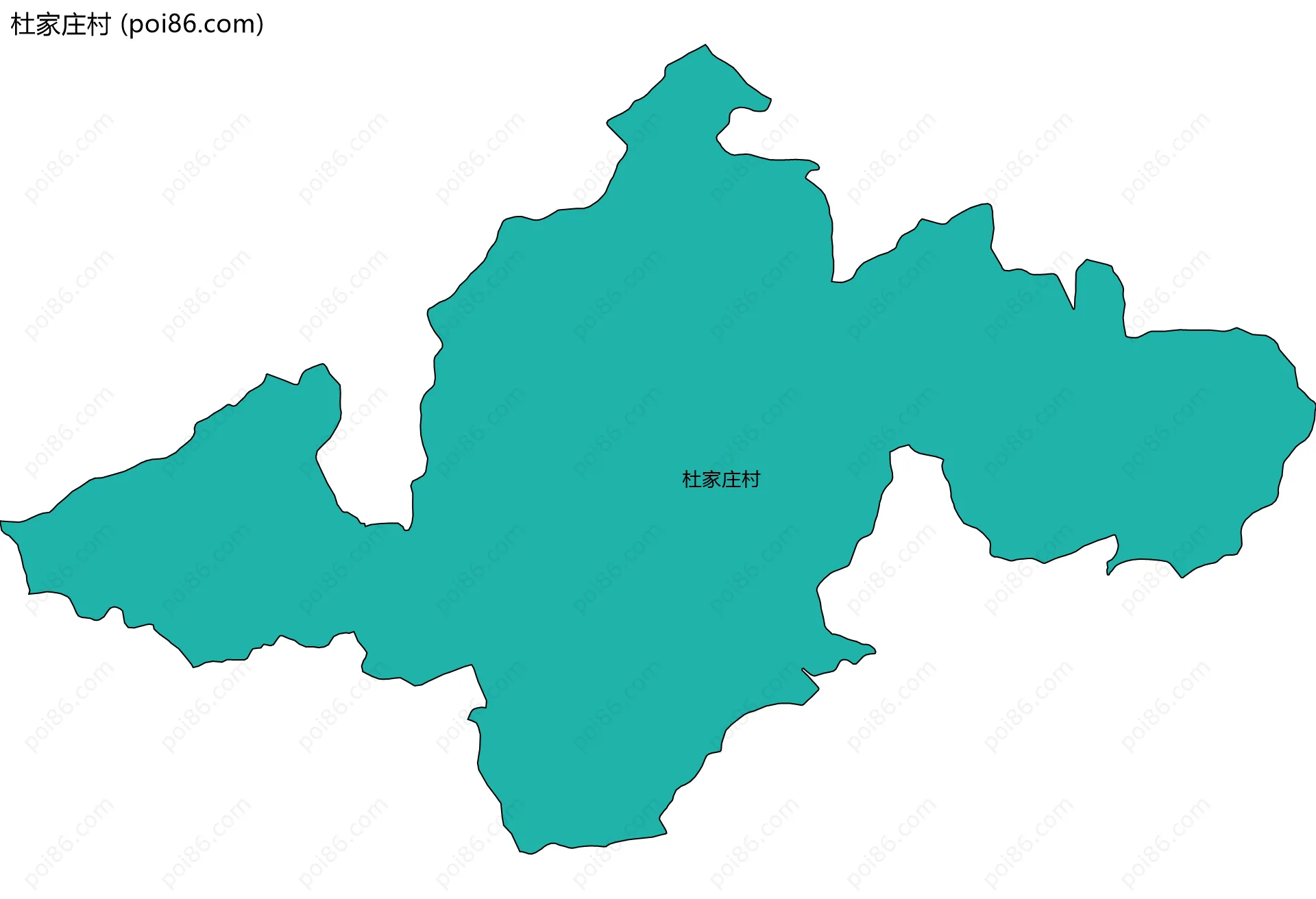 杜家庄村边界地图