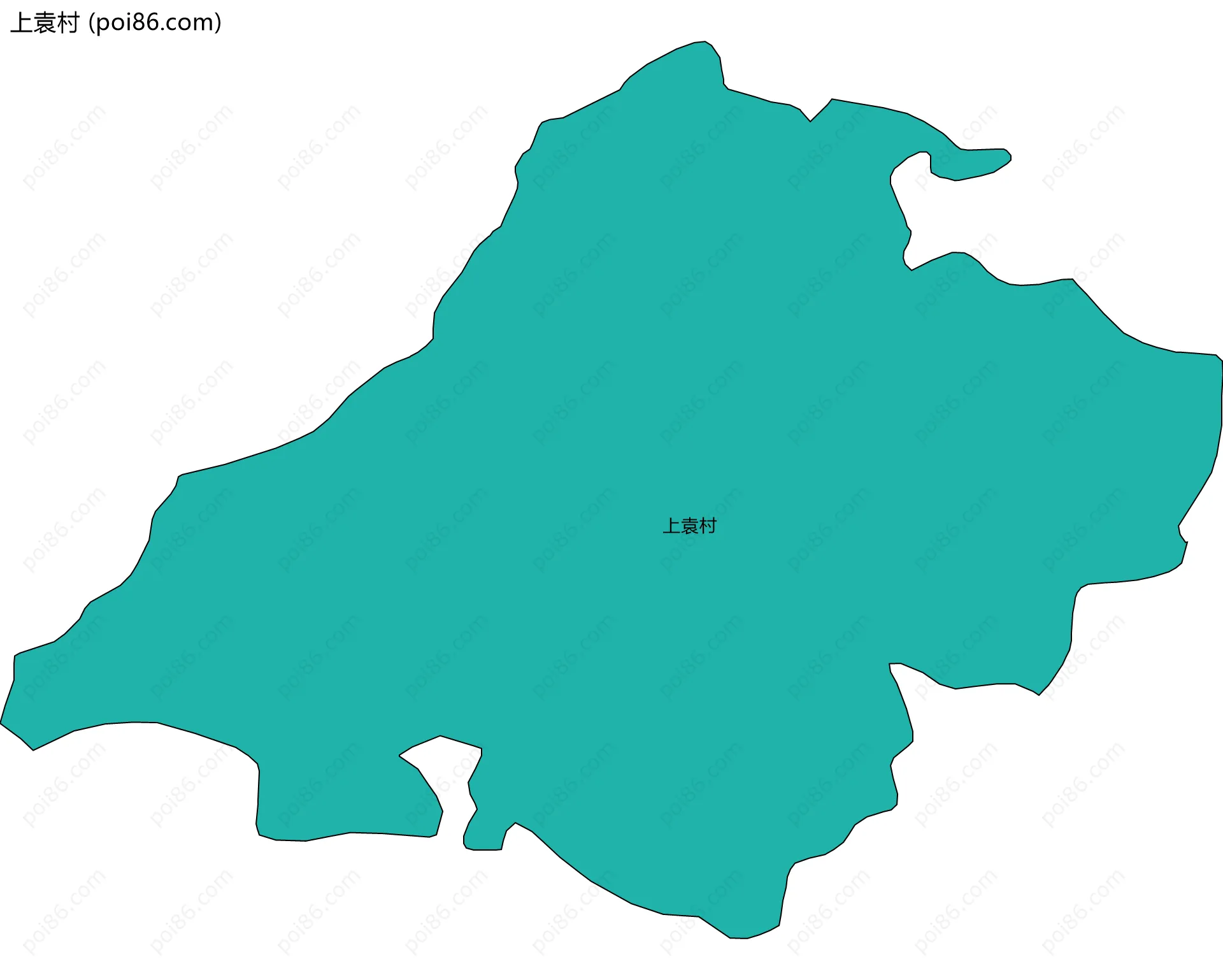 上袁村边界地图