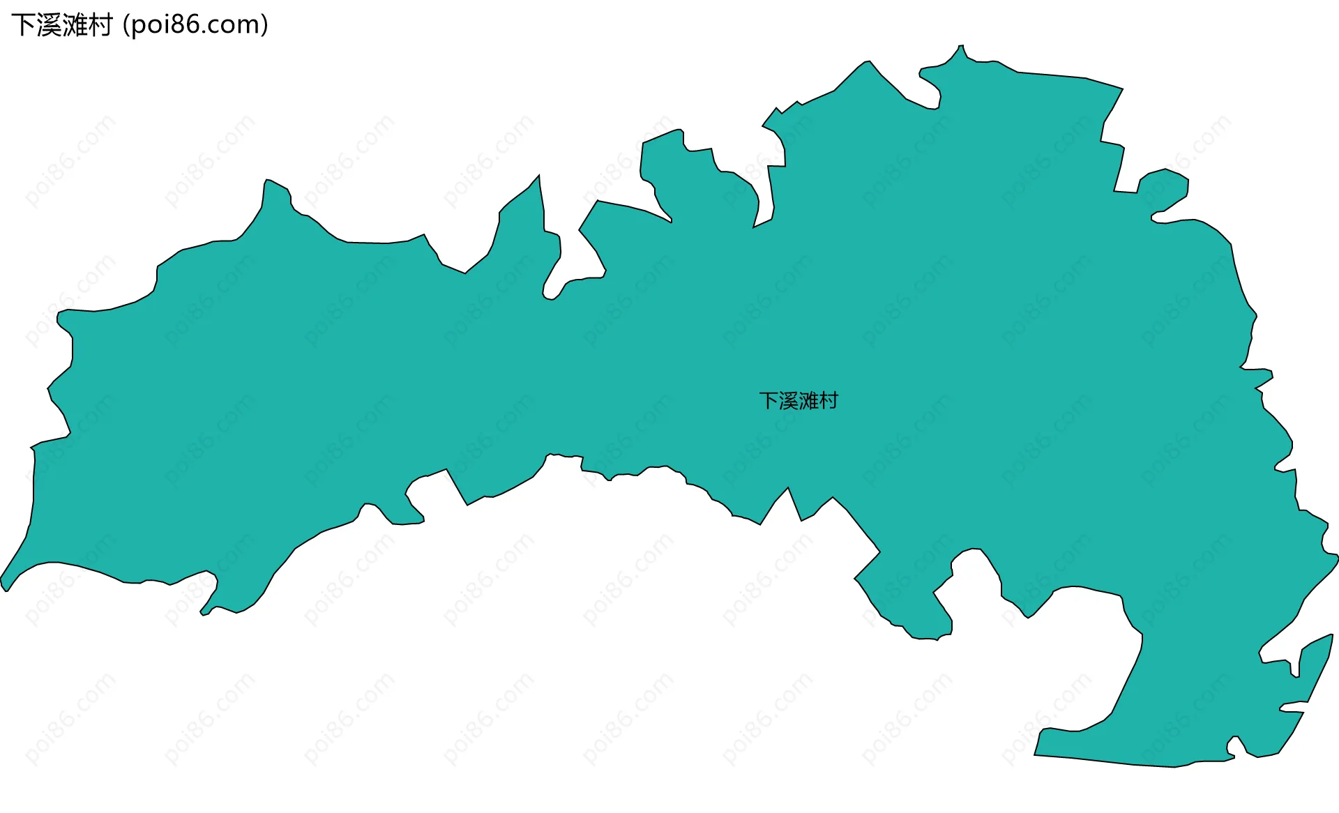 下溪滩村边界地图