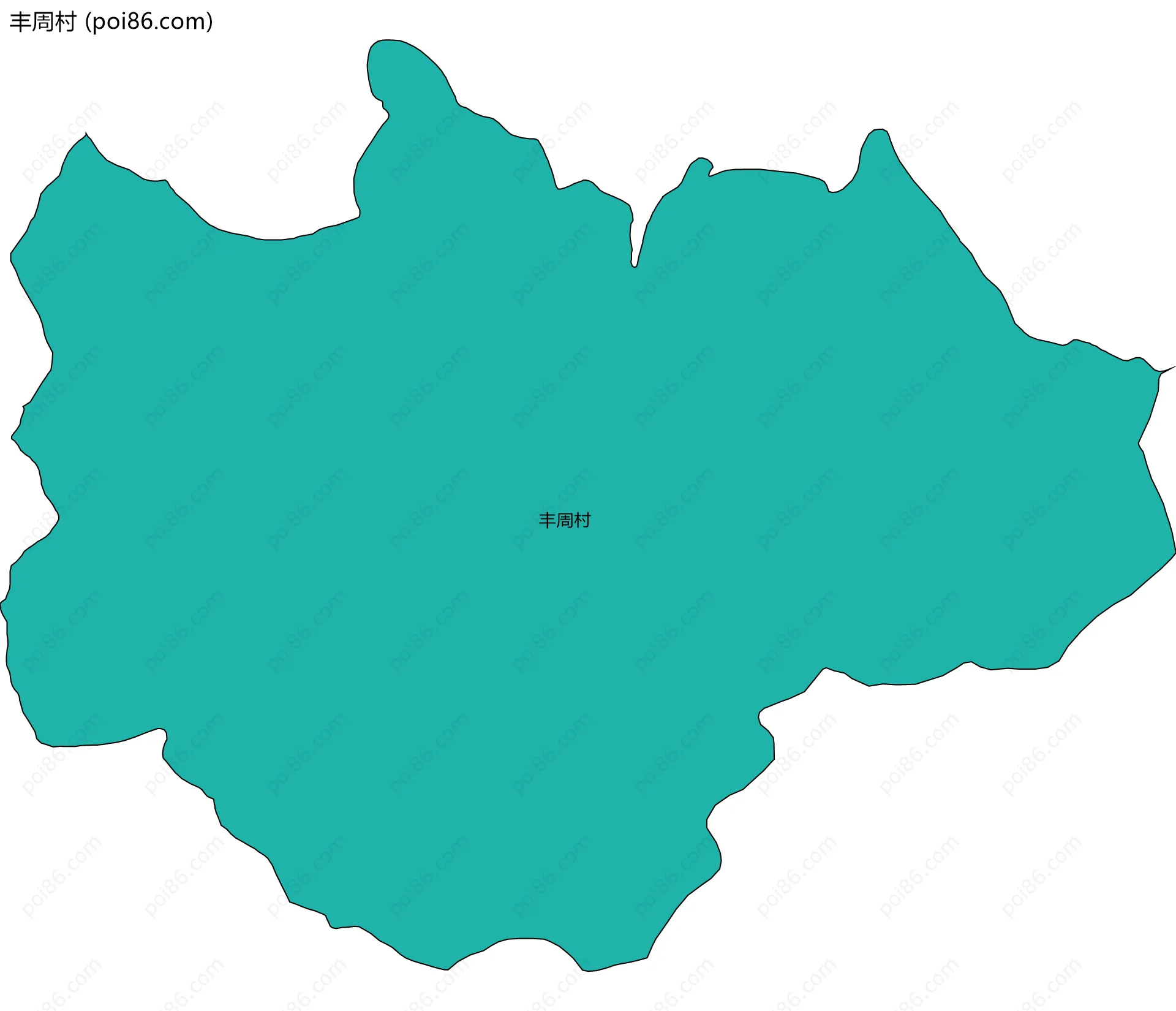 丰周村边界地图