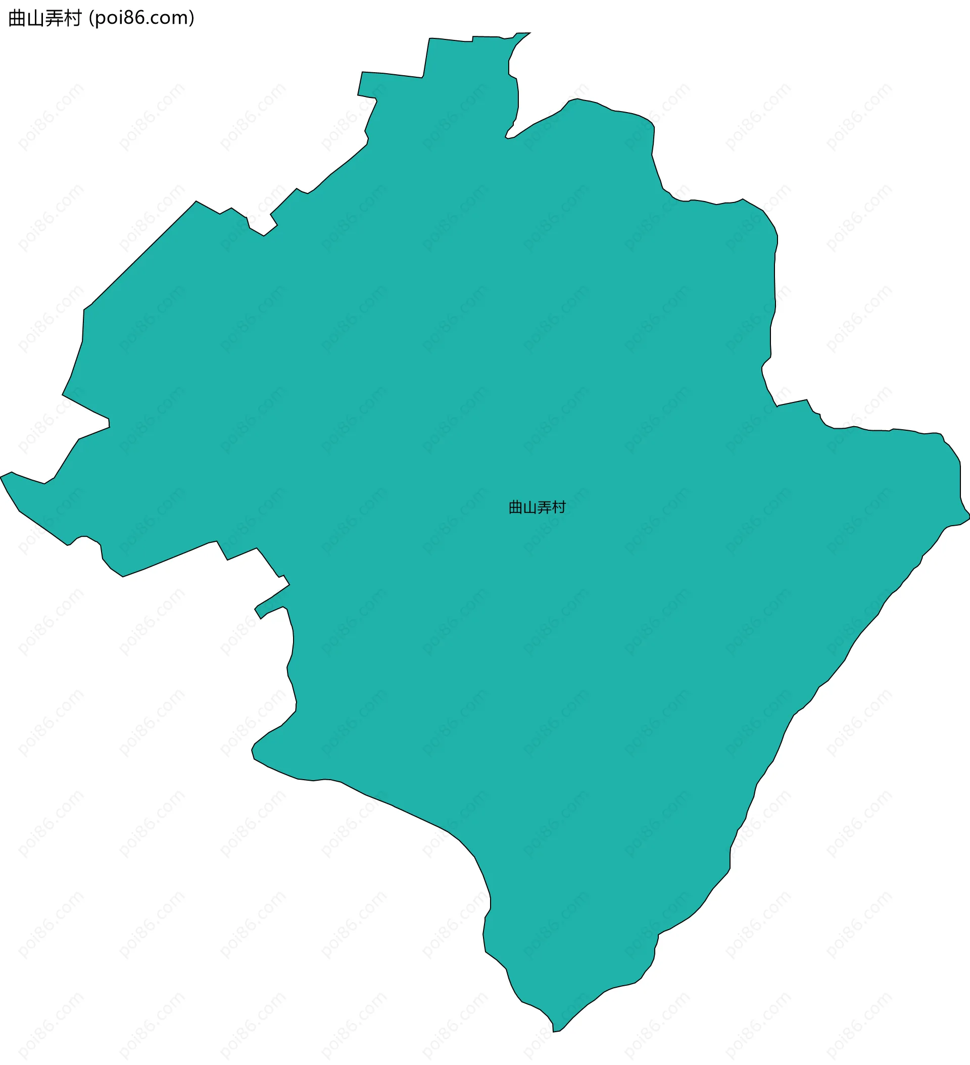 曲山弄村边界地图