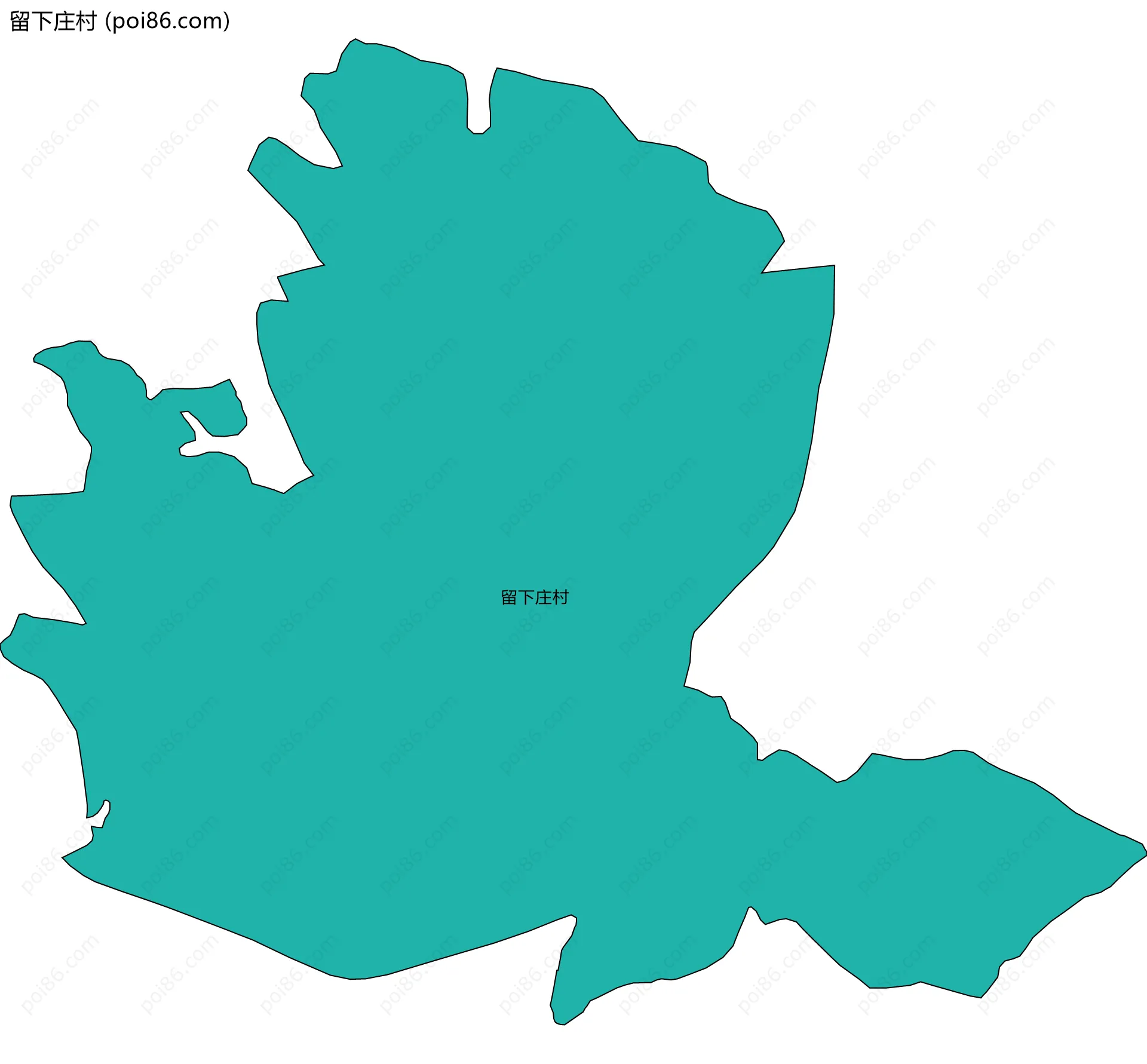 留下庄村边界地图