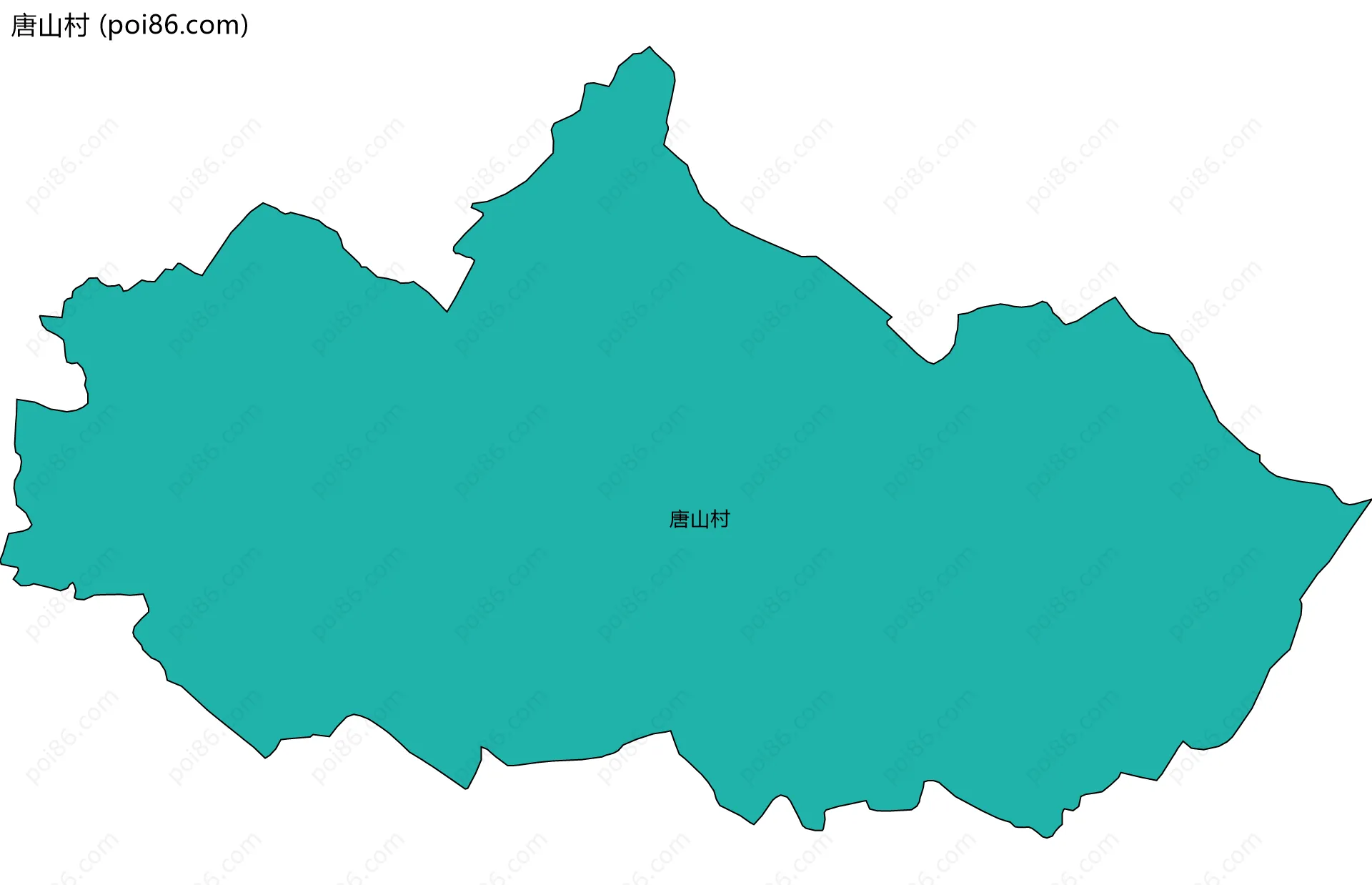 唐山村边界地图