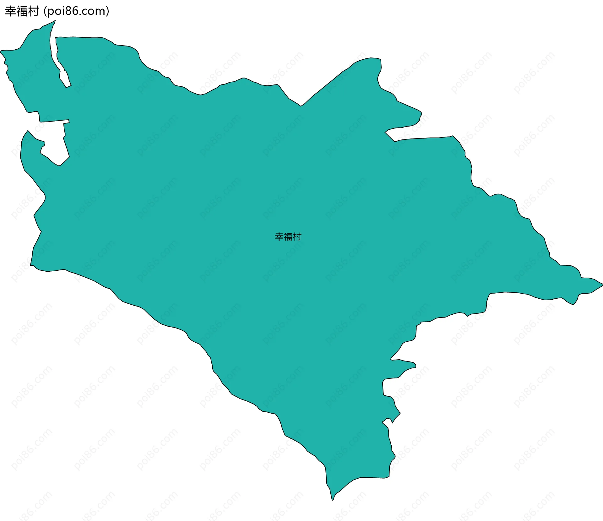 幸福村边界地图