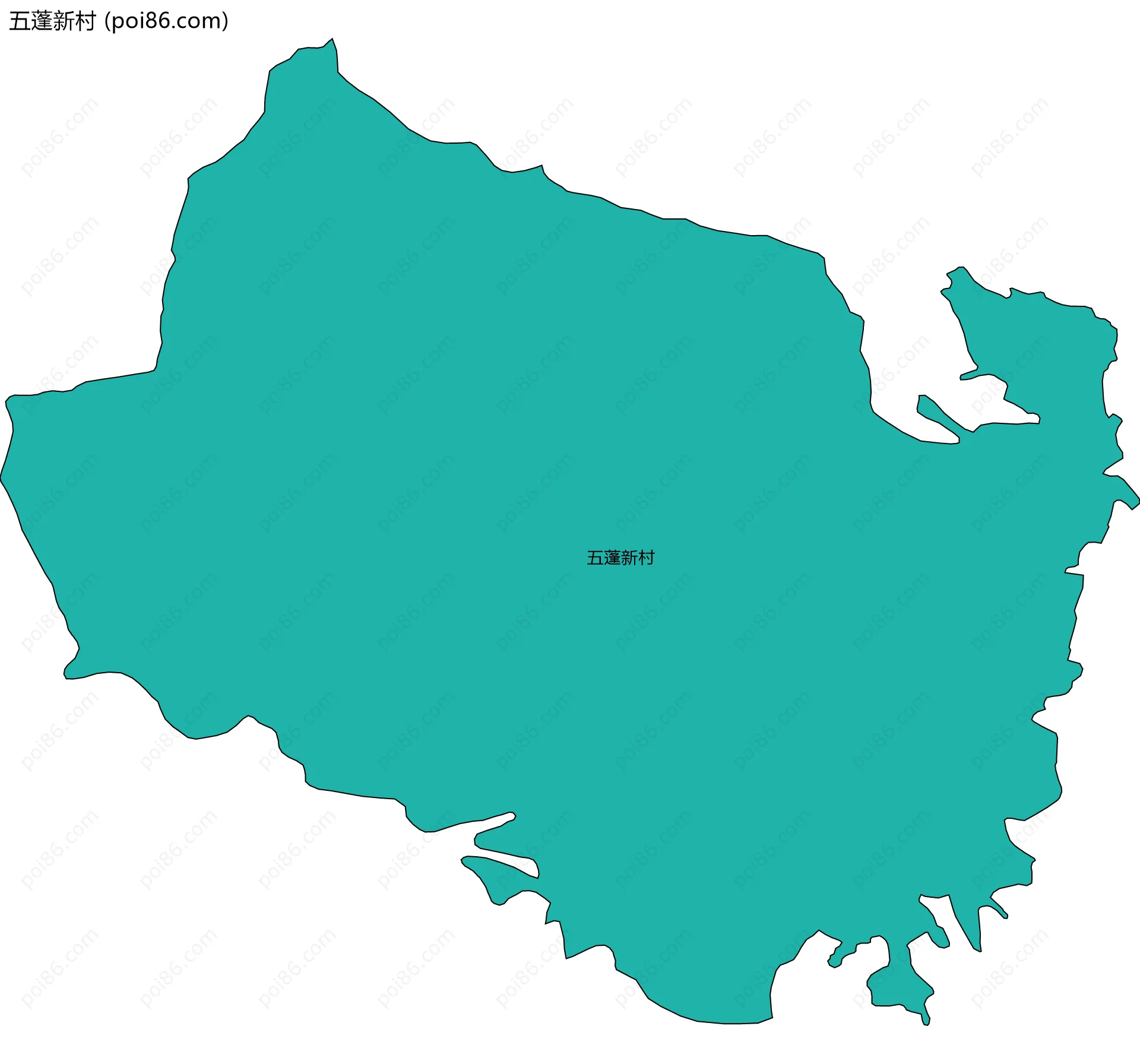 五蓬新村边界地图