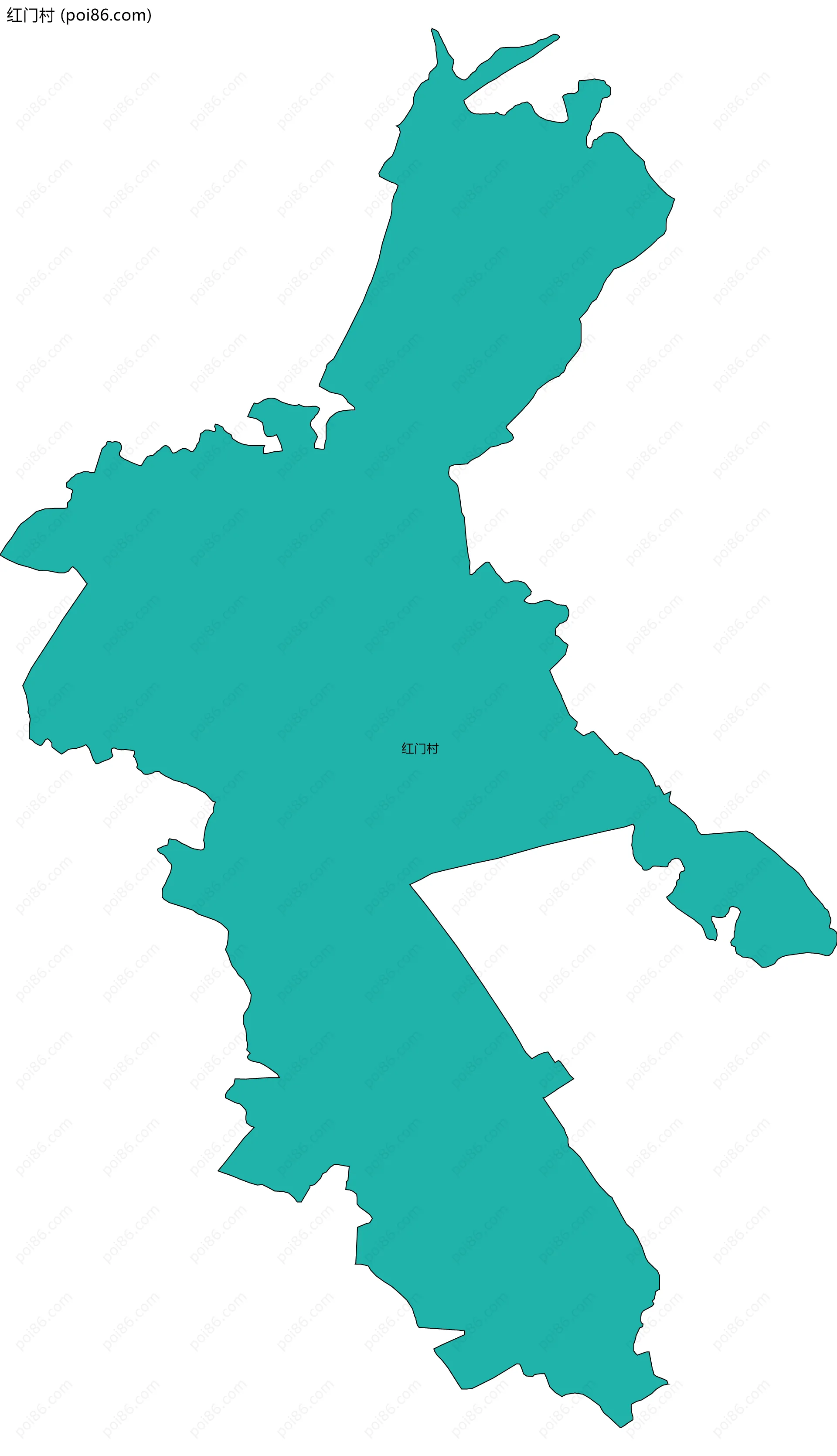 红门村边界地图