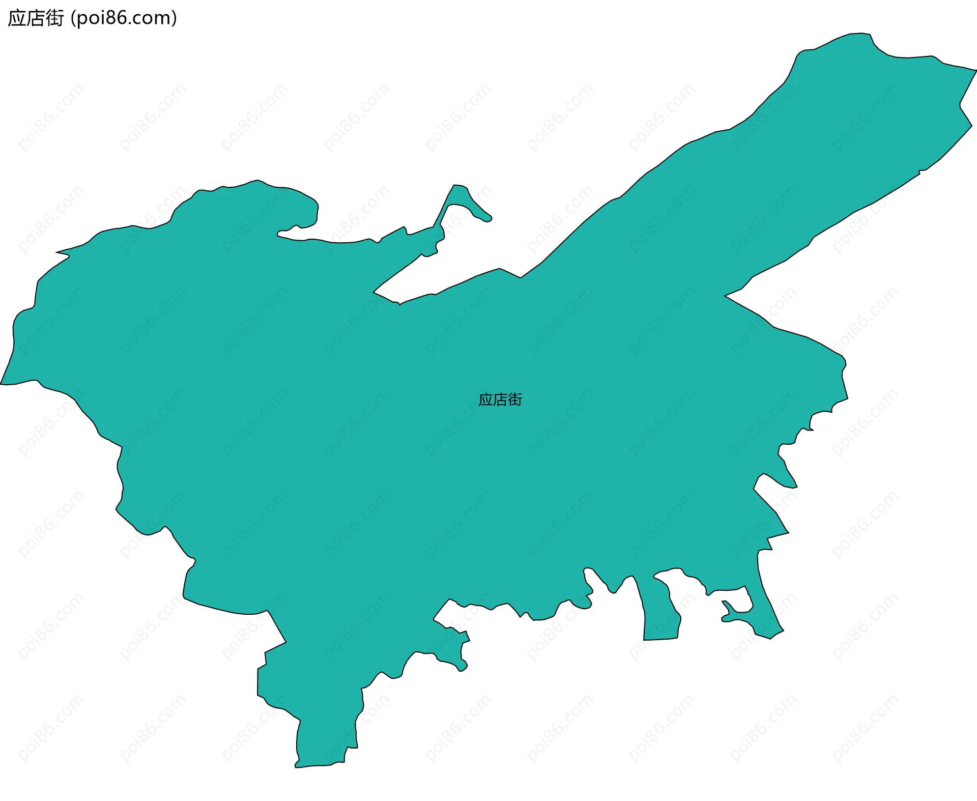 应店街边界地图