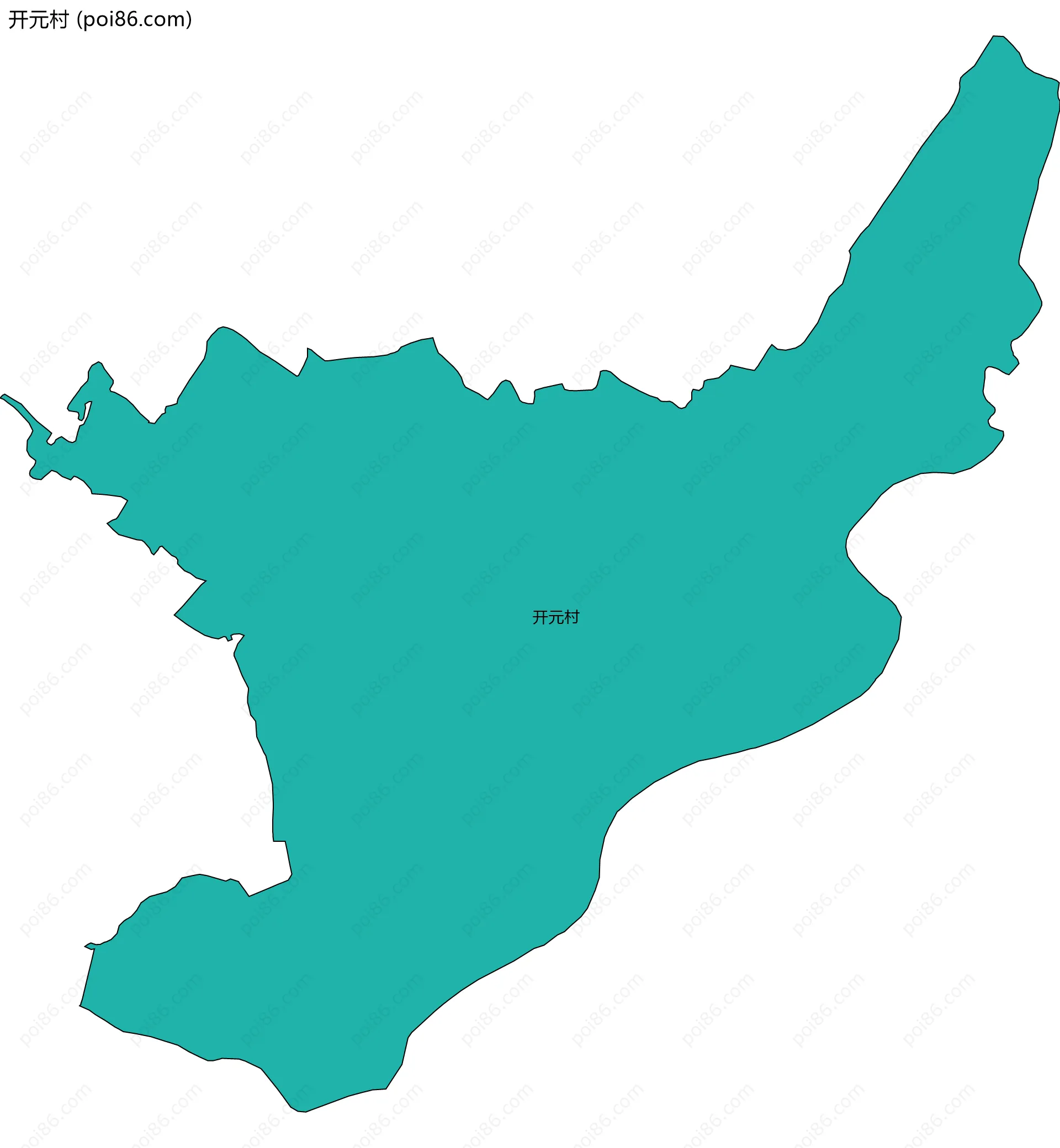 开元村边界地图