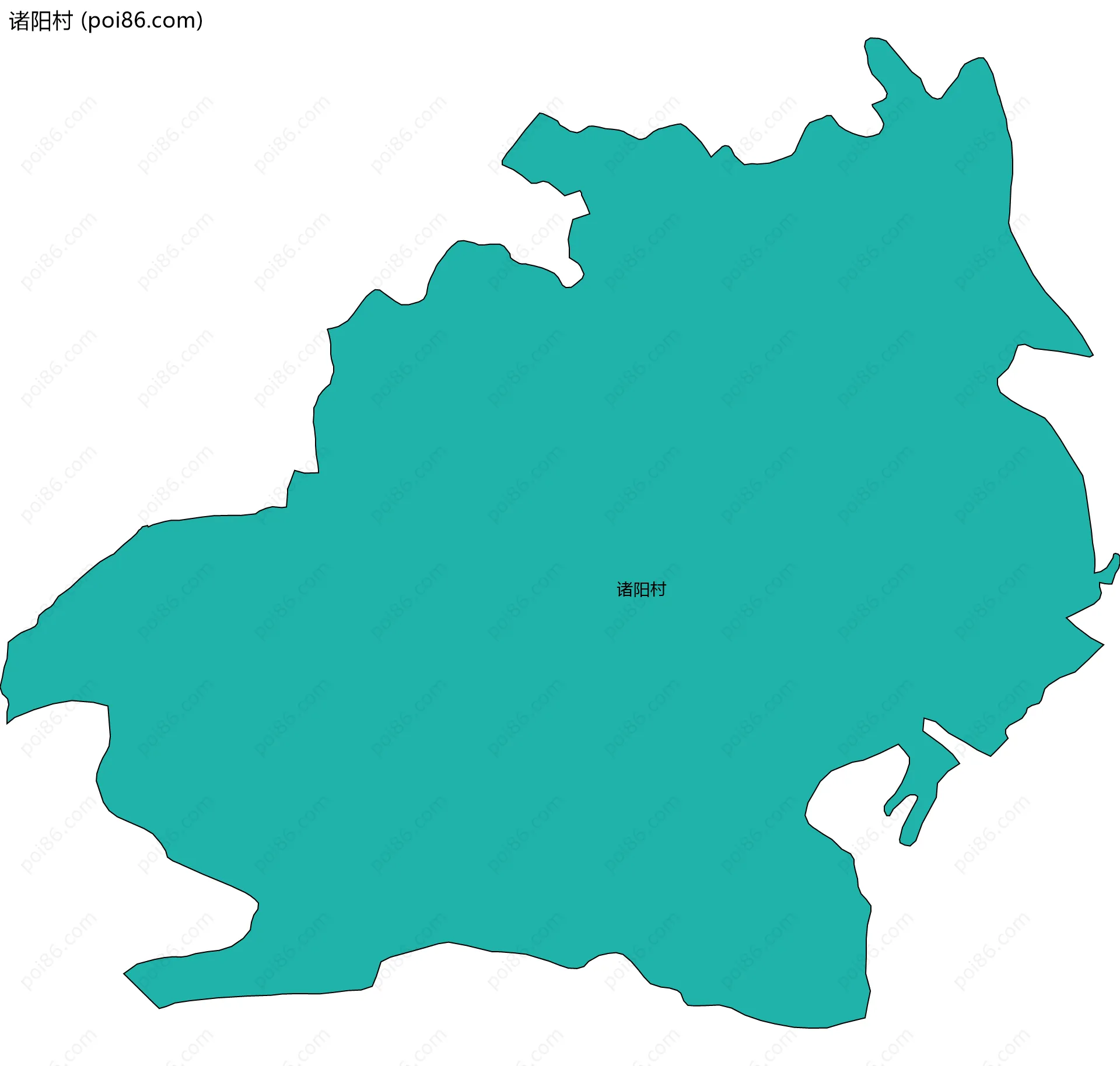 诸阳村边界地图