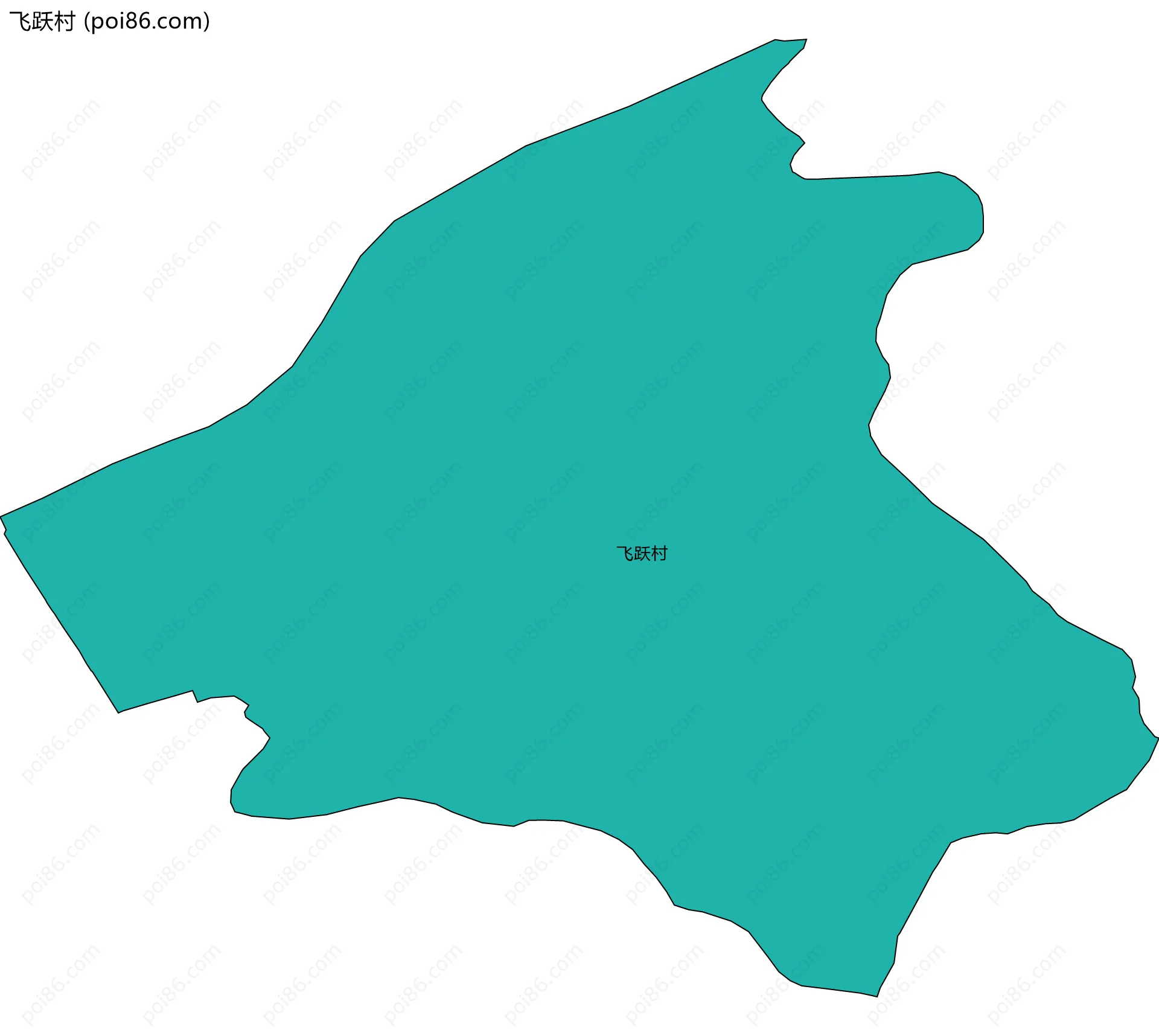 飞跃村边界地图