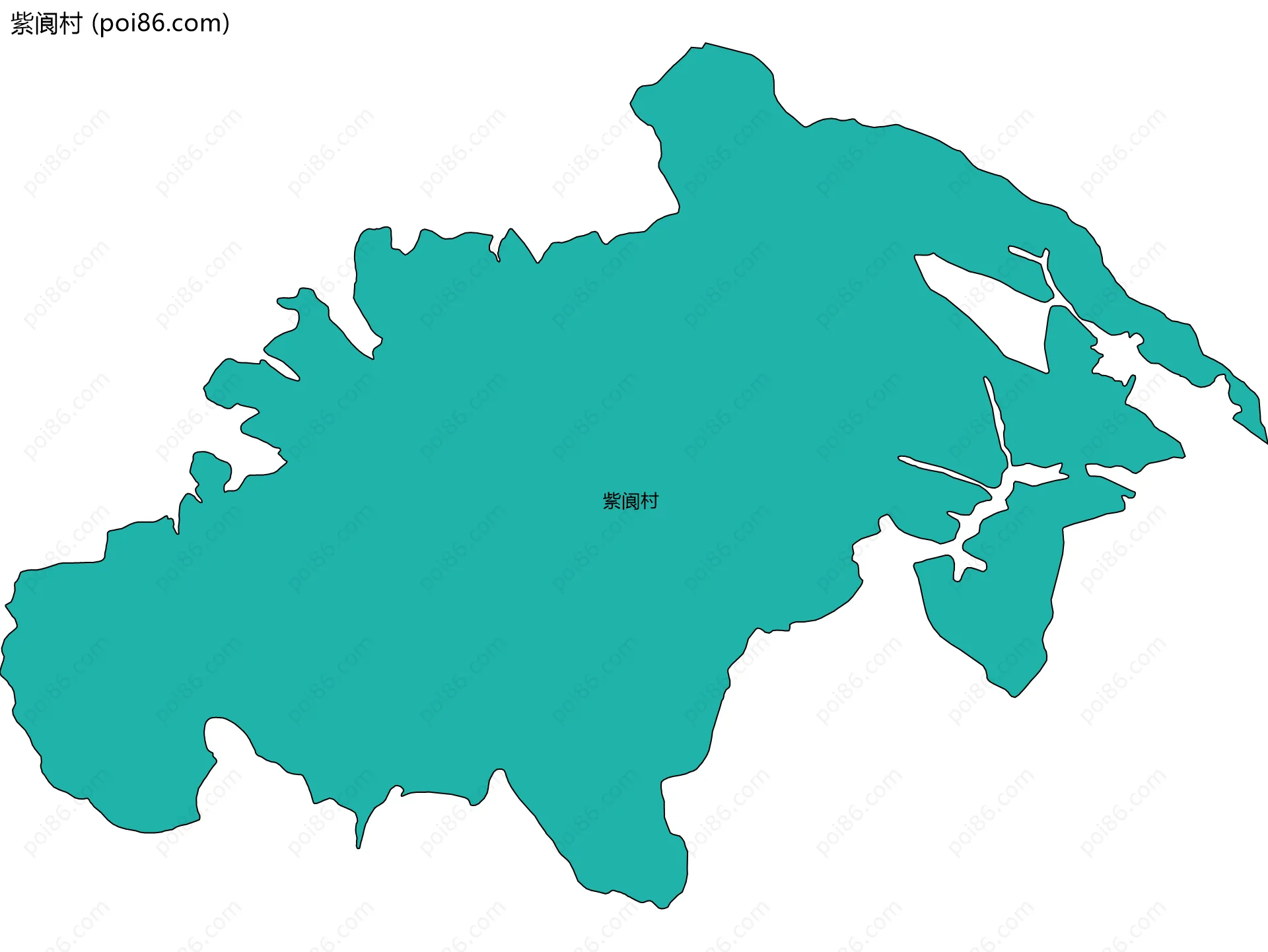 紫阆村边界地图