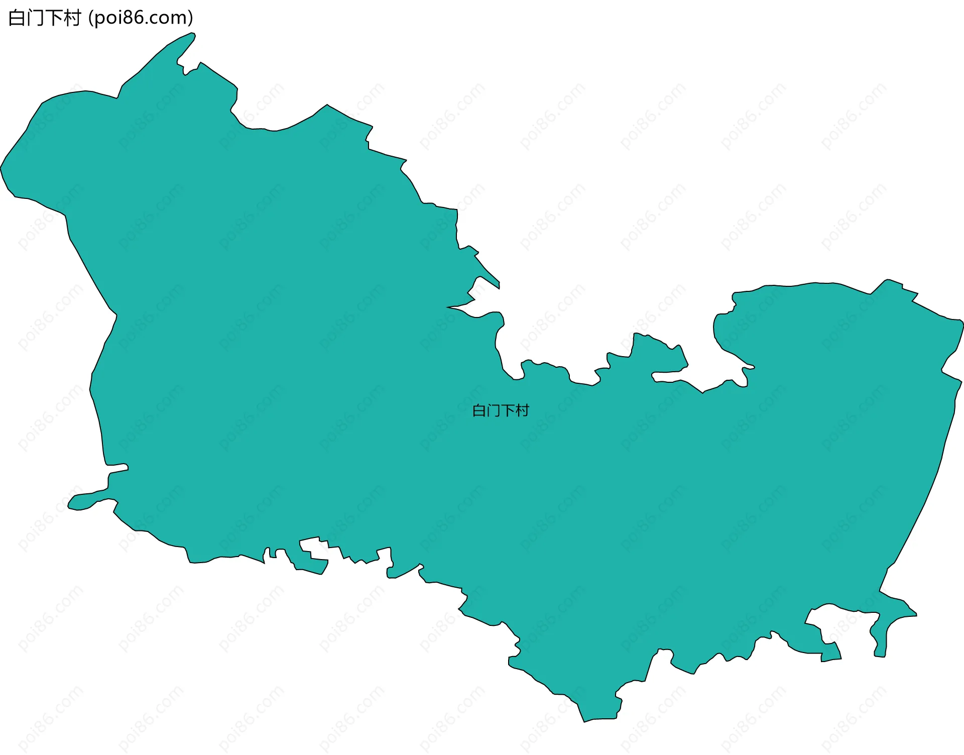 白门下村边界地图
