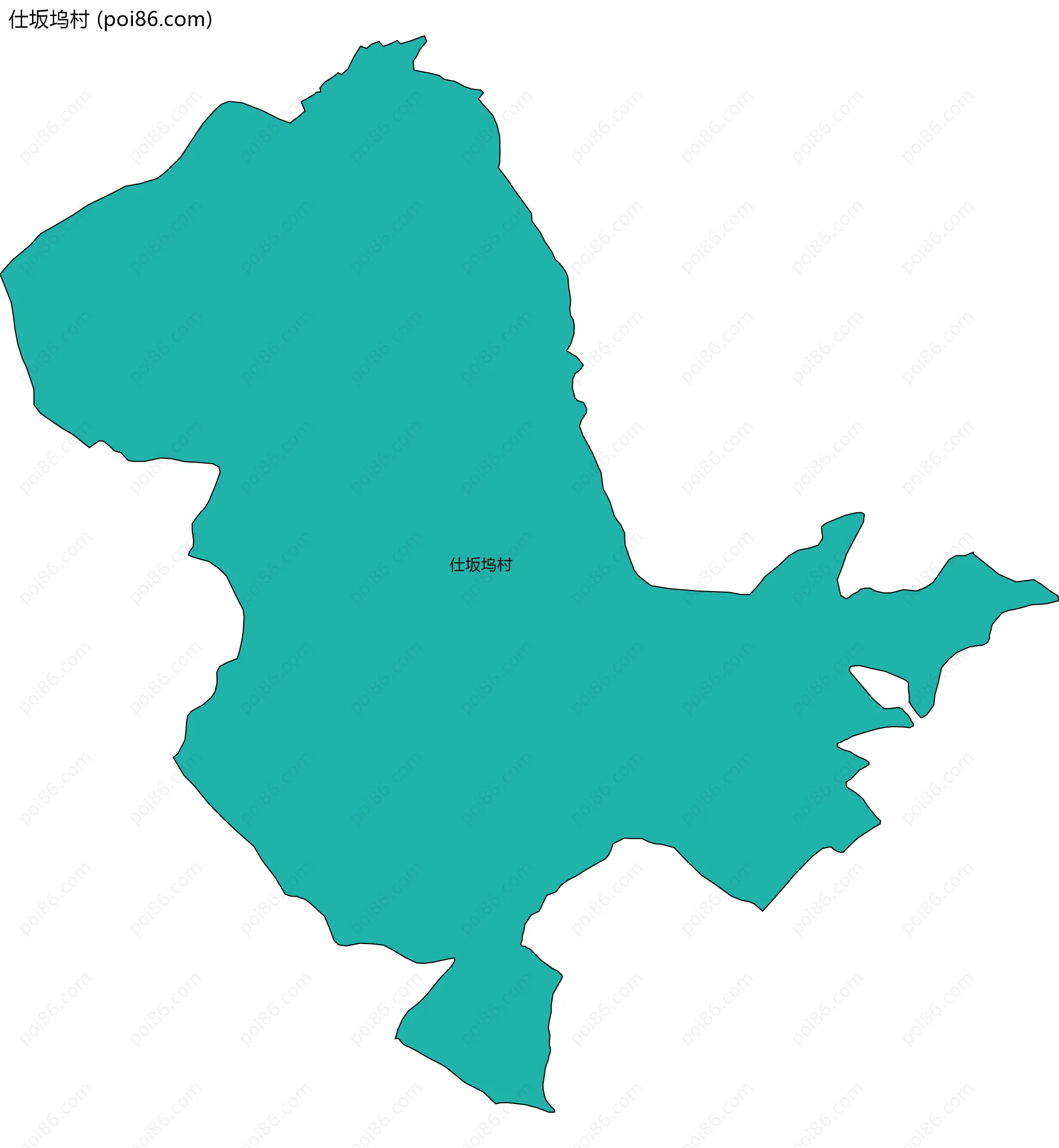 仕坂坞村边界地图