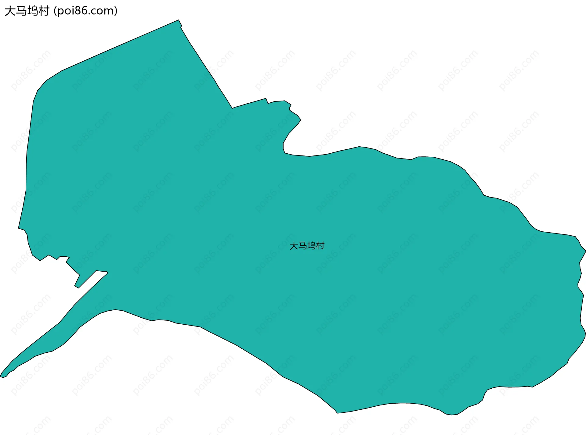 大马坞村边界地图