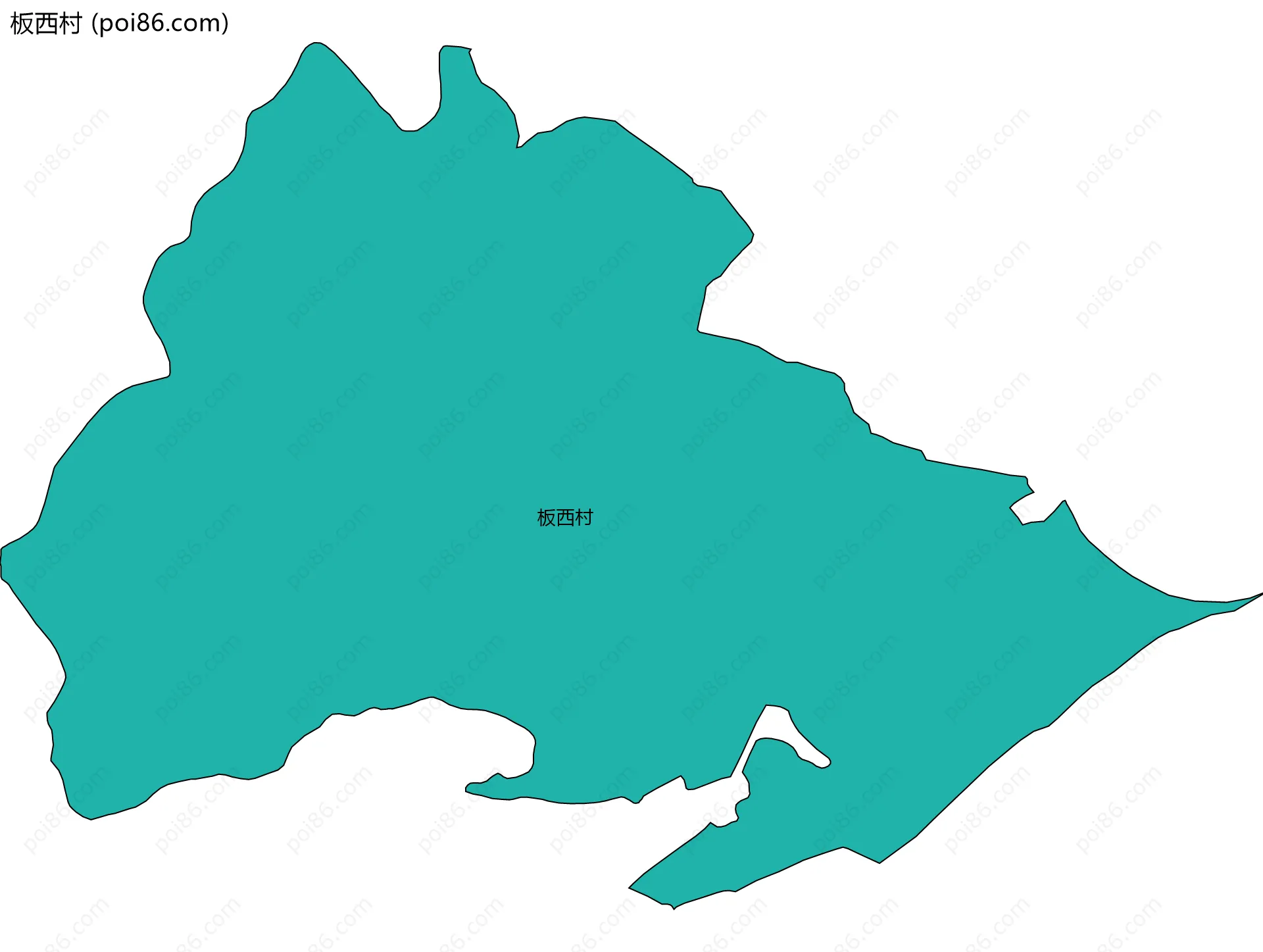 板西村边界地图