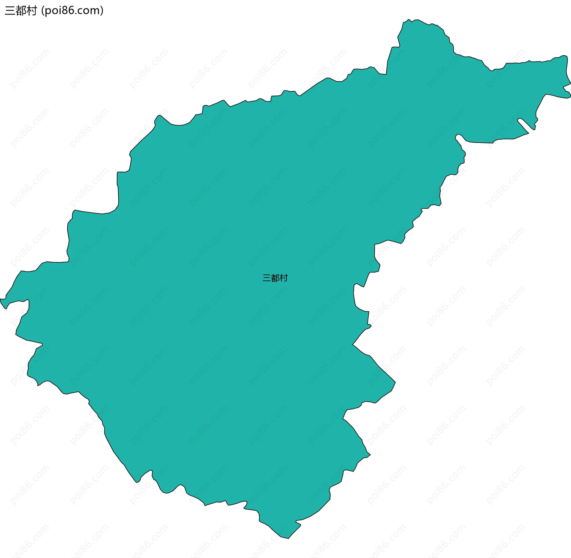 三都村边界地图