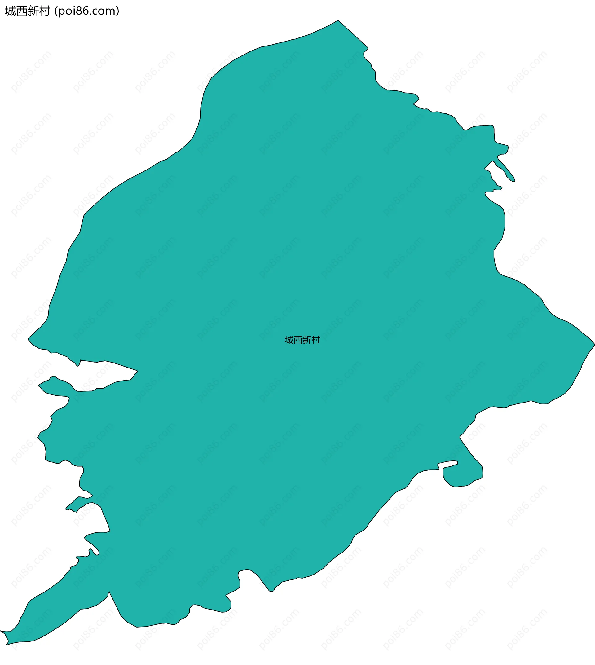 城西新村边界地图