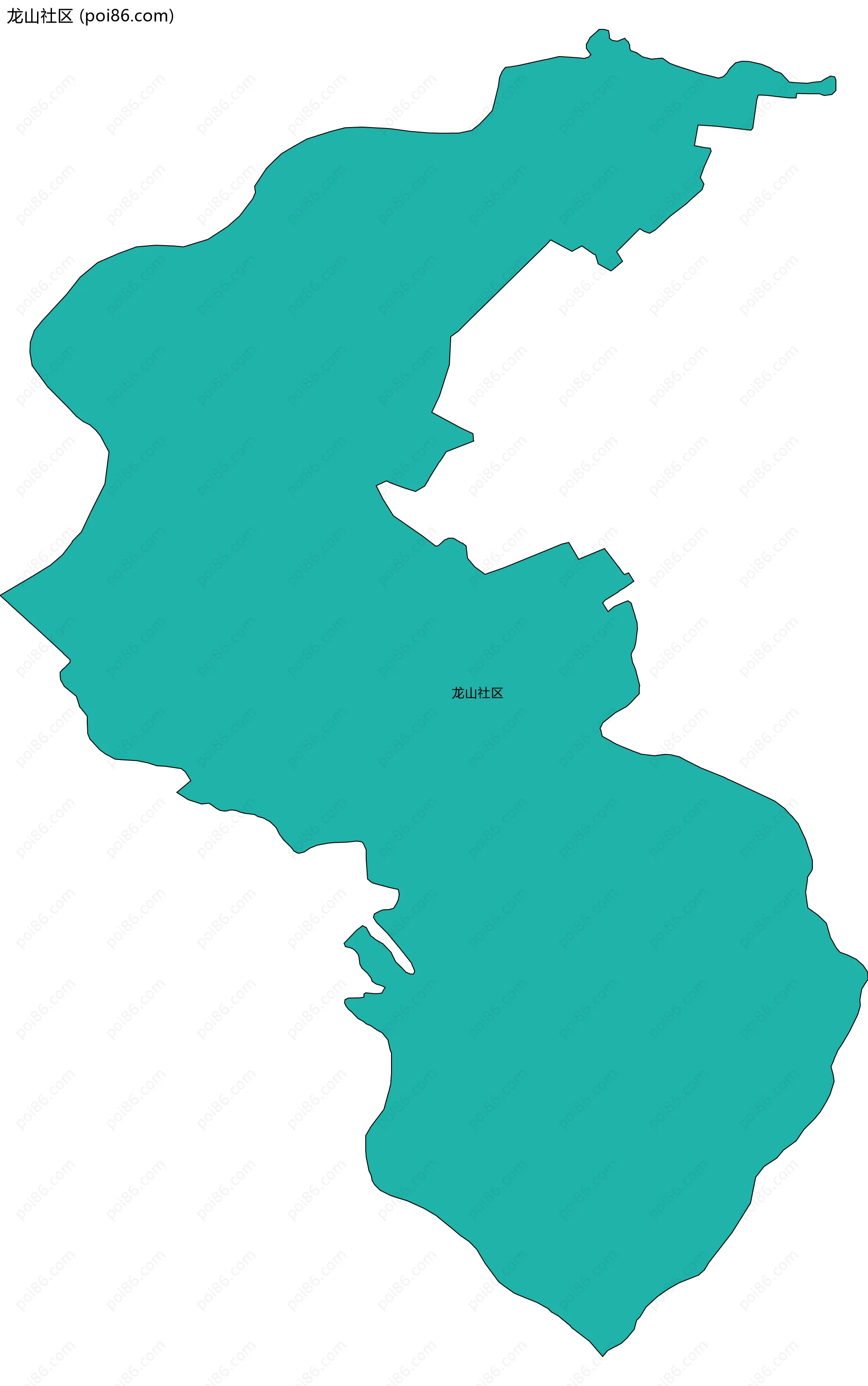 龙山社区边界地图