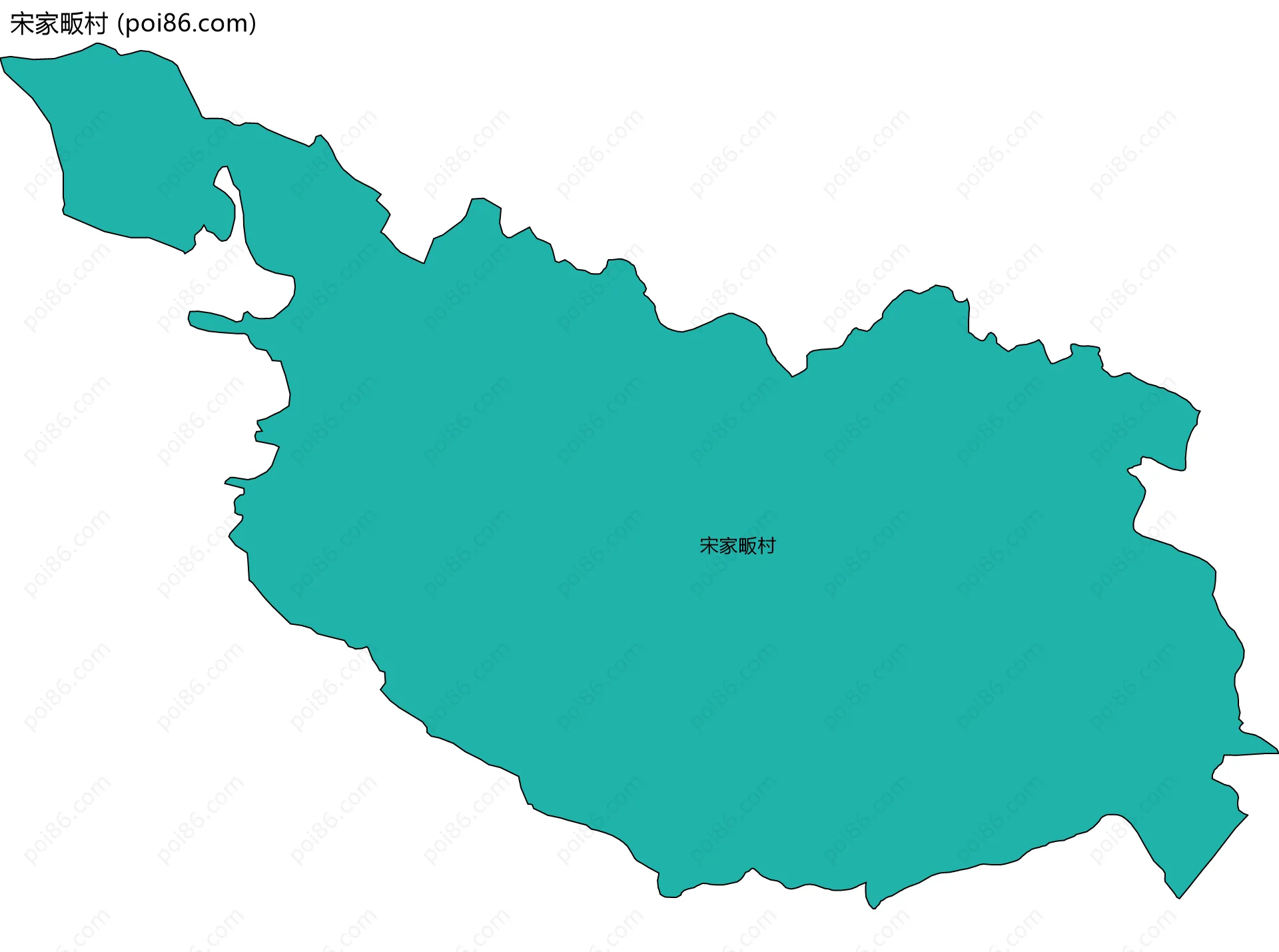 宋家畈村边界地图