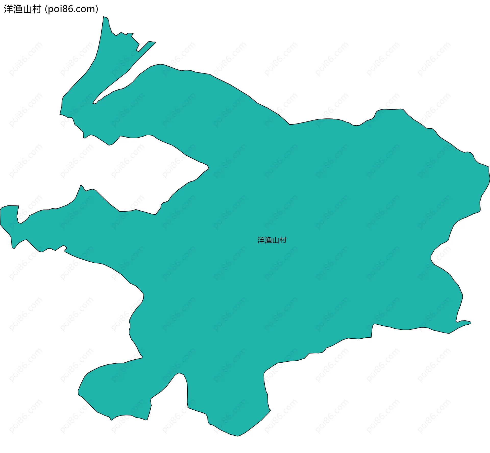 洋渔山村边界地图