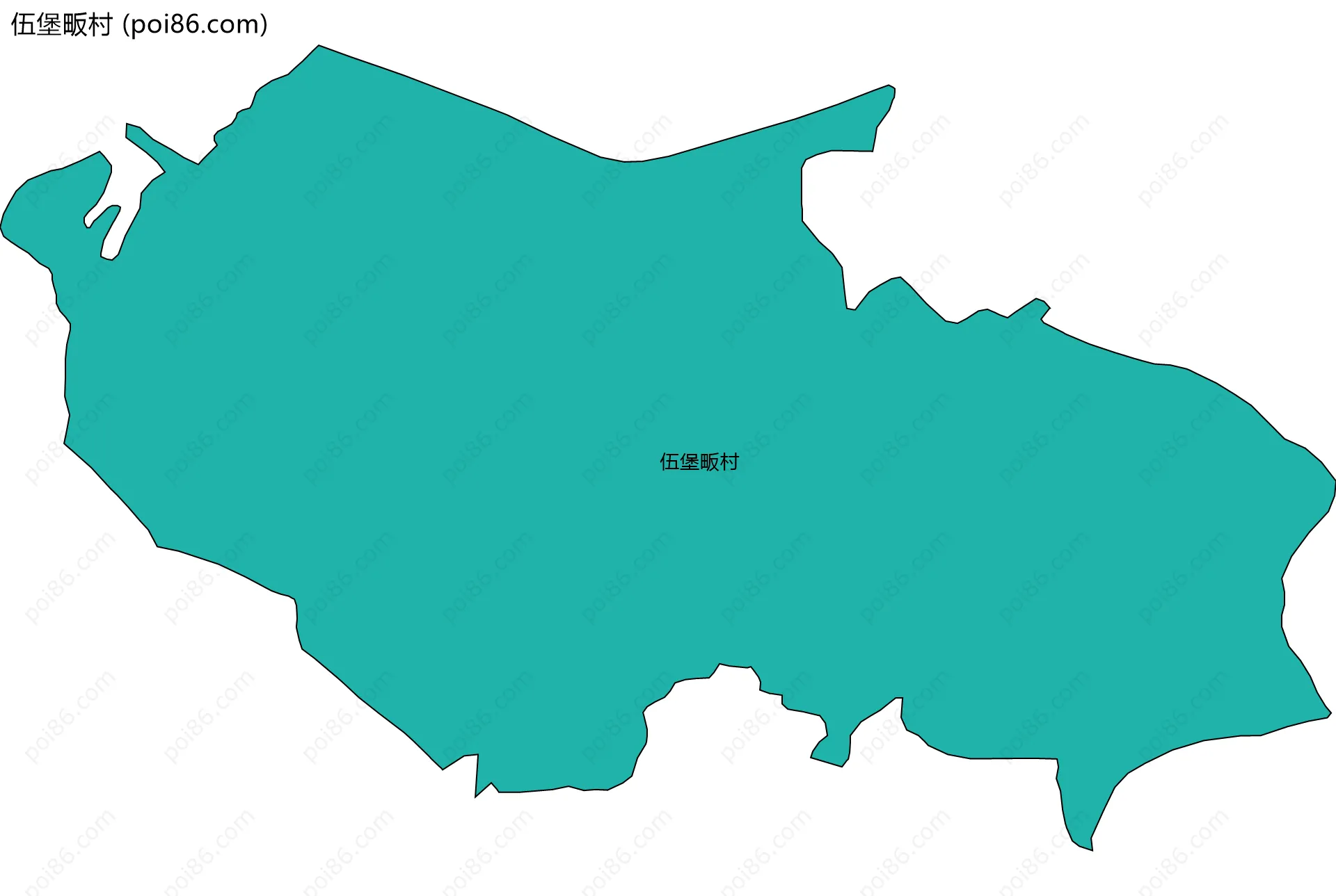 伍堡畈村边界地图