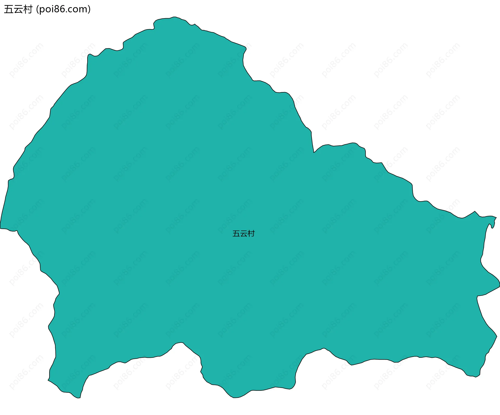 五云村边界地图